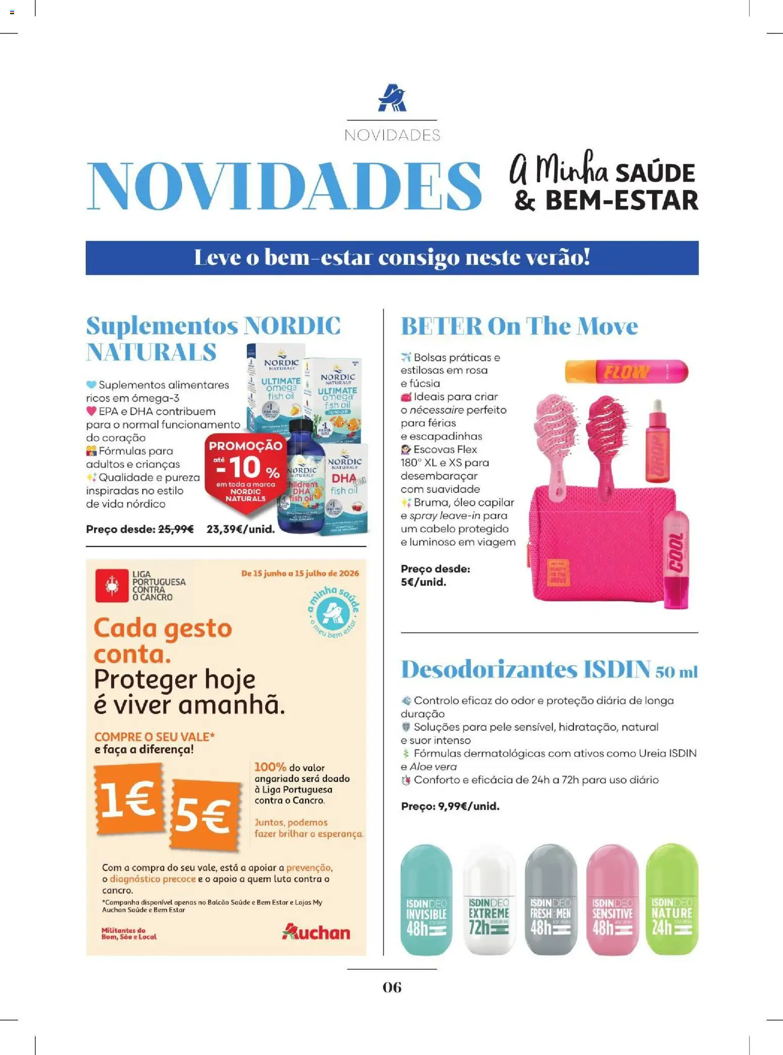 Auchan - Sol e Higiene │ válido de 02/07/2026 | Página: 6 | Produtos: Necessaire, Faca, Óleo