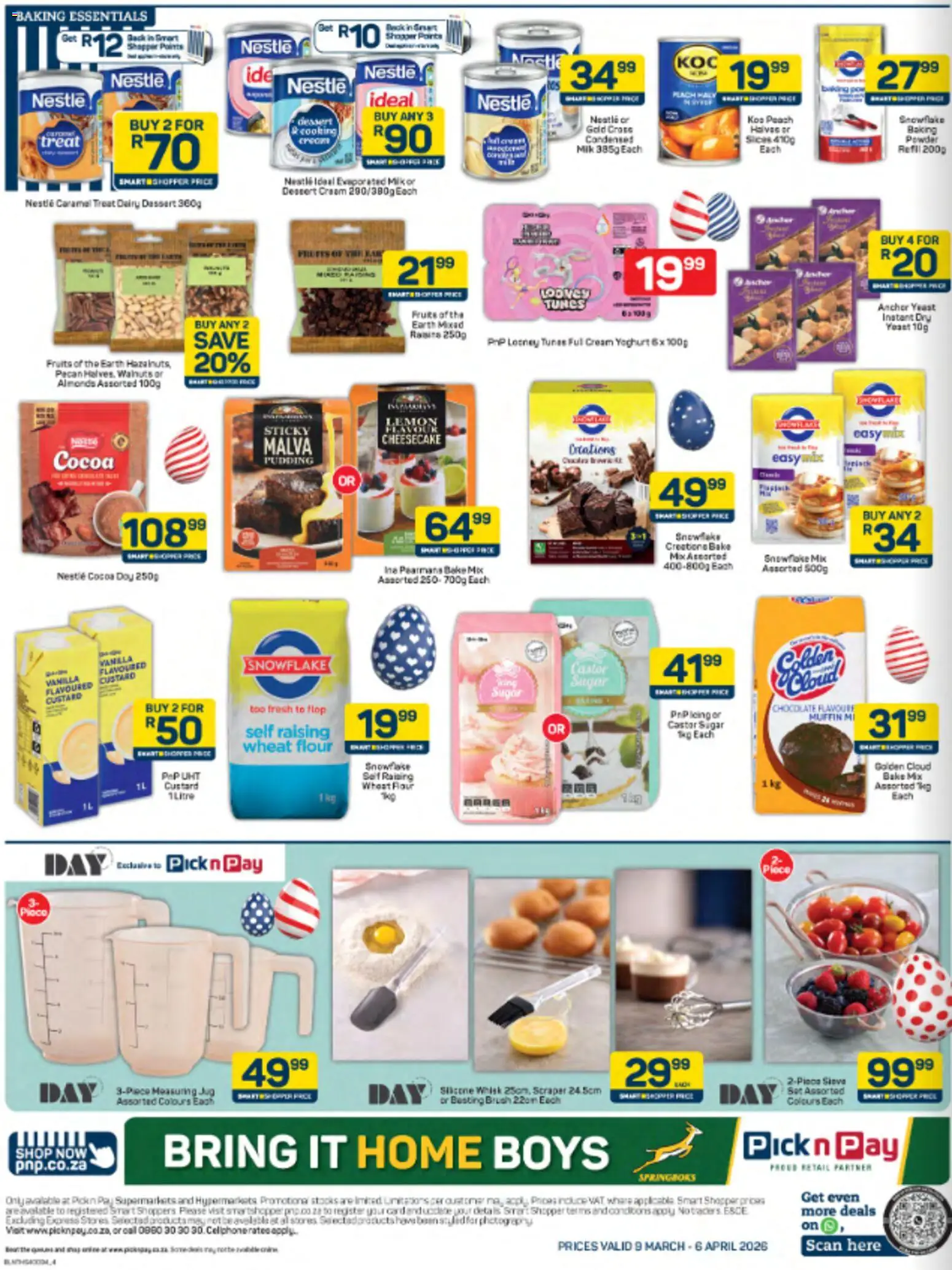 New Pick n Pay catalogue – valid from 09.03.2026 | Page: 4 | Products: Flour, Yoghurt, Cream, Lemon