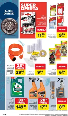 Pogląd oferty "Carrefour gazetka - Łap super okazje" - ważna od 11.05.2026 | Strona: 28 | Produkty: Choinka, Baterie, Przedłużacz, Zapach