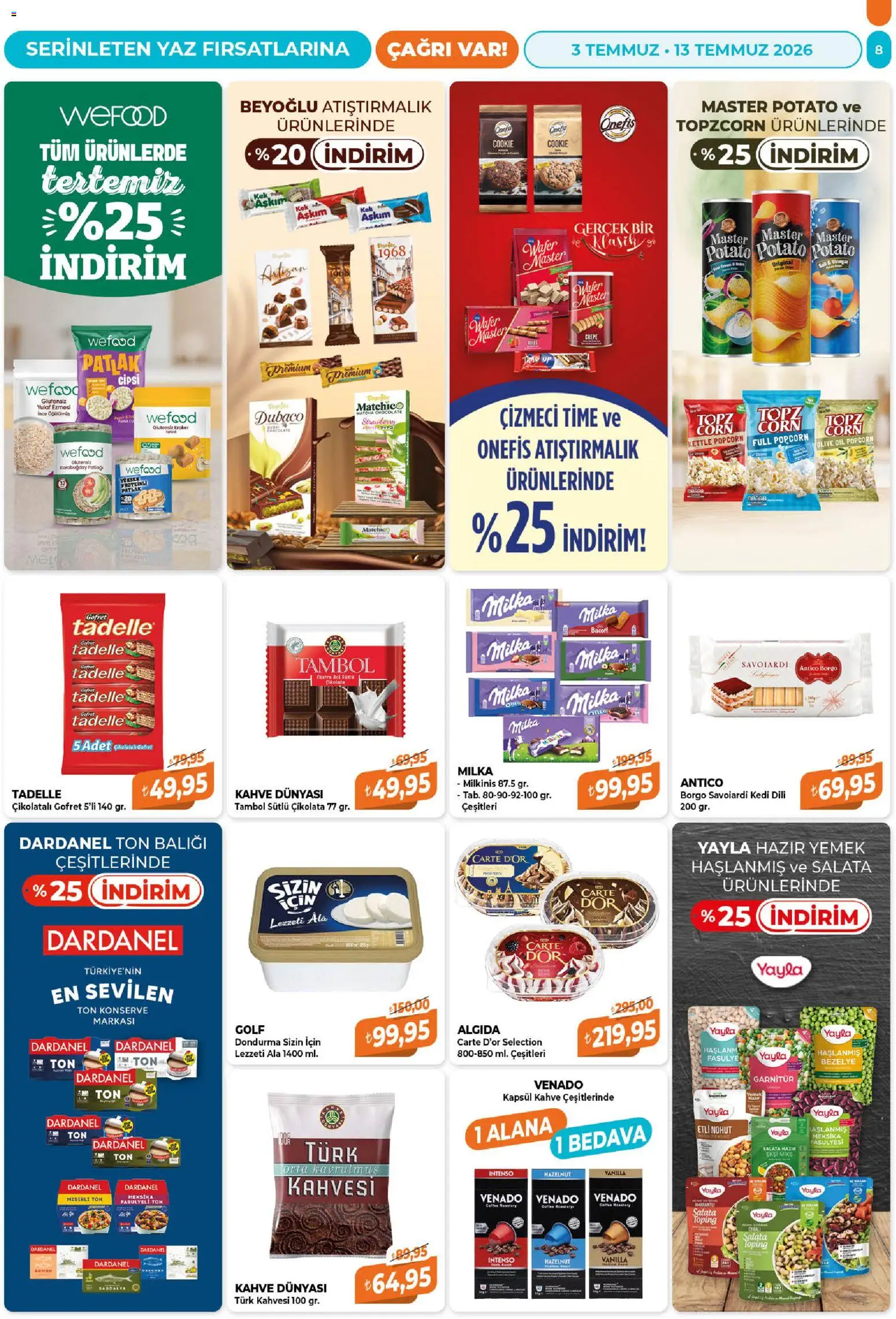 Çağrı Market Katalog - 03 Temmuz 2026 tarihinden itibaren geçerlidir | Sayfa: 8