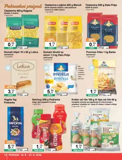 KTC Katalog - Pregled kataloga iz trgovine KTC, vrijedi od 16.09.2026 | Stranica: 18 | Proizvodi: Sir, Pizza, Podravka, Tjestenina