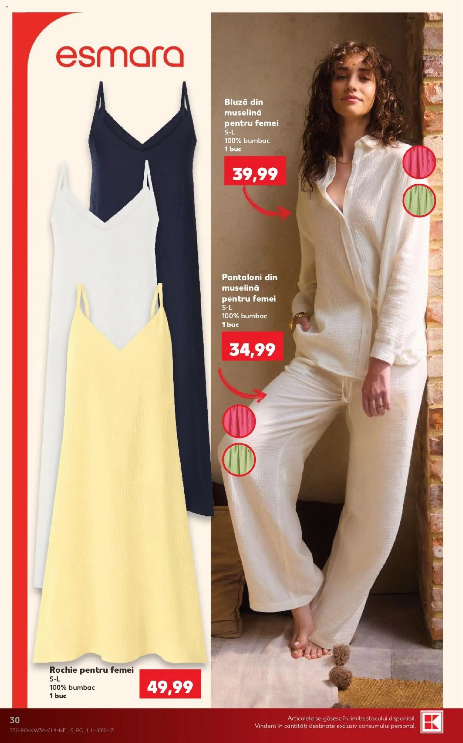 Noul catalog Kaufland – valabil de la 19.08.2026 | Pagină: 30 | Produse: Rochie, Bluză, Pantaloni