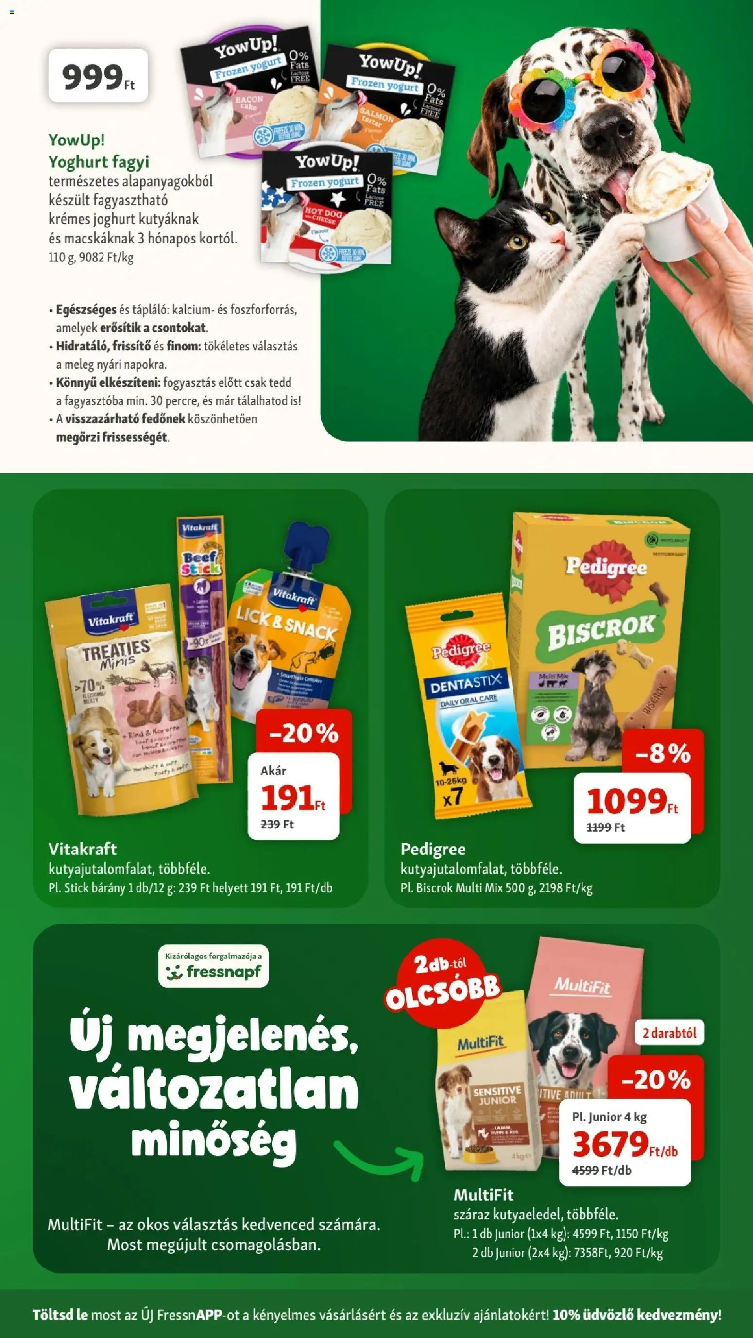 Fressnapf akciós ujság - amely érvényes a következő dátumtól: 04.06.2026 | Oldal: 9 | Termékek: Hot dog, Fagyi, Bacon, Joghurt