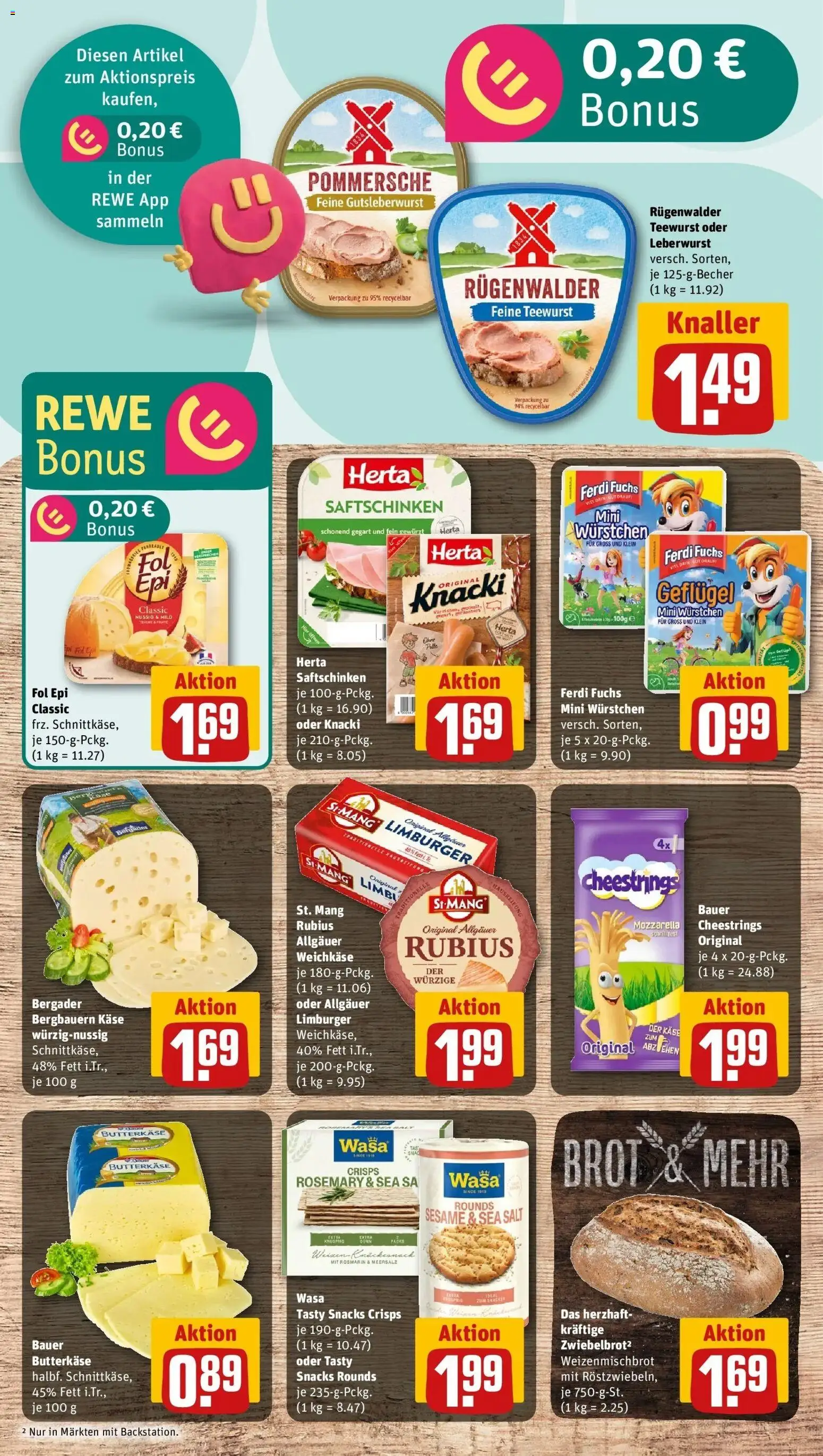 Rewe Prospekt Halle (Saale)	 – gültig ab 02.03.2026 | Seite: 7 | Produkte: Käse, Mozzarella, Brot