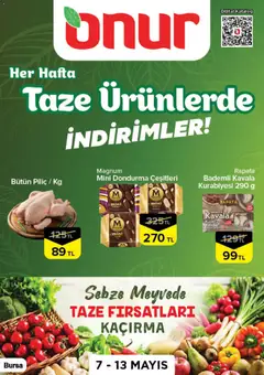 07.05.2026 tarihinden itibaren geçerli olan Onur Market kataloğu önizlemesi