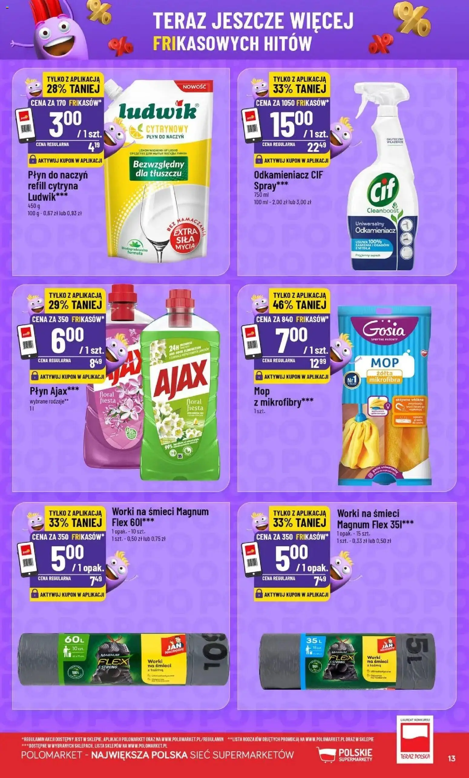 Nowa POLOmarket gazetka od jutra 23.09.2026 | Strona: 13 | Produkty: Cytryna, Odkamieniacz, Magnum, Zapach