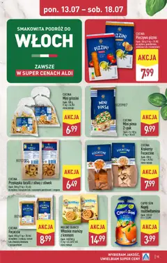 Náhled letáku Aldi Polsko leták od 13.07.2026 | Strana: 15 | Produkty: Grissini, Focaccia, Pinsa, Capri Sun