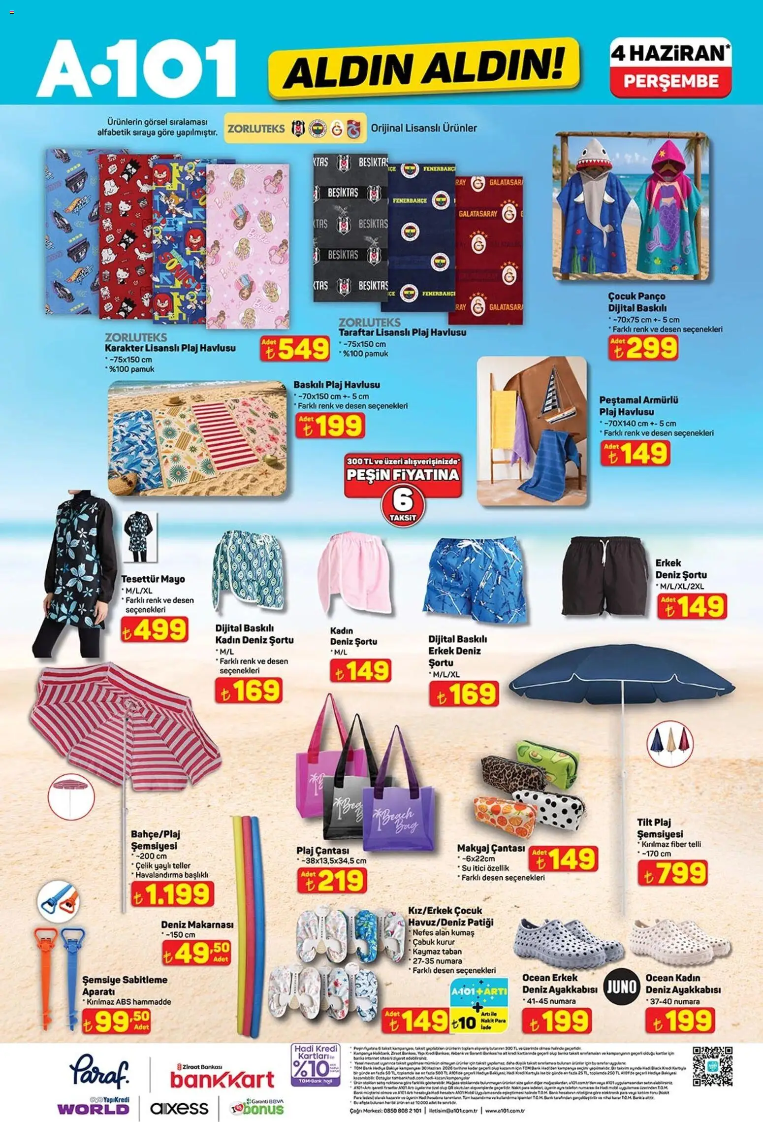 A101 - Katalog Aldın Aldın - 04.06.2026 tarihinden itibaren geçerlidir | Sayfa: 8 | Ürünler: Makyaj çantası, Su, Şemsiye, Telefon