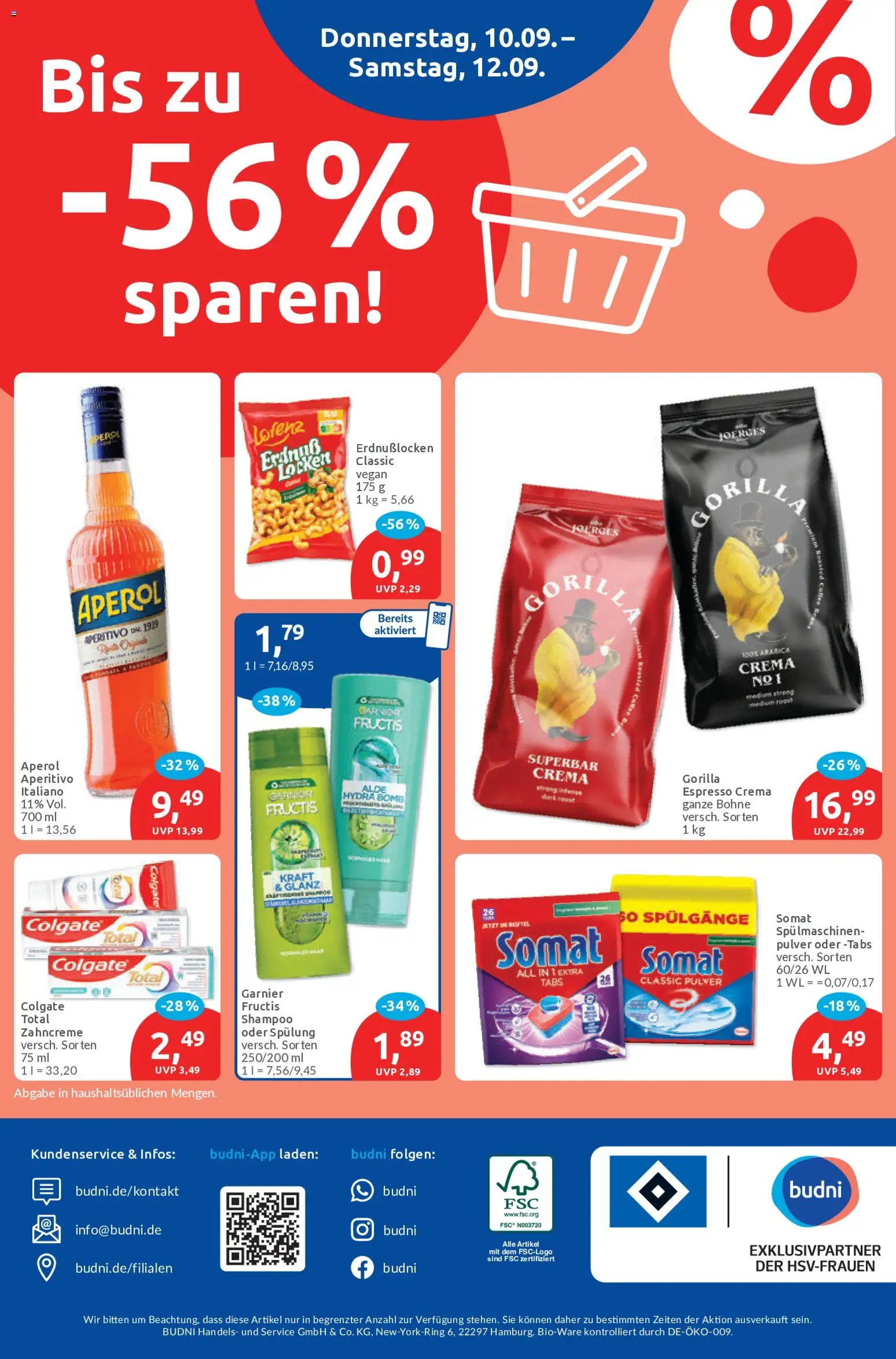 Budni Prospekt – gültig ab 07.09.2026 | Seite: 8 | Produkte: Shampoo, Spülung, Aperol