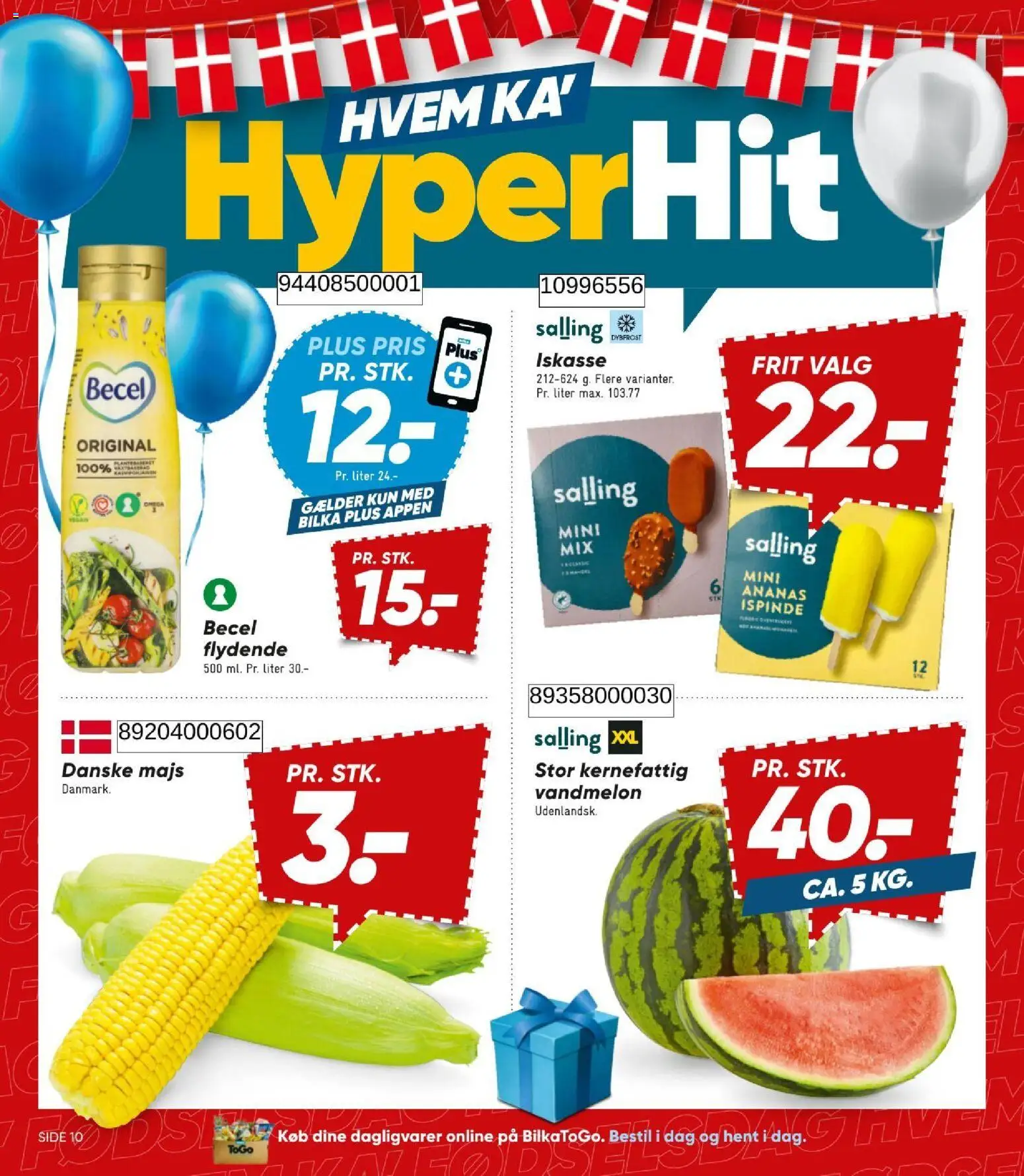 Bilka tilbudsavis – gyldig fra 21/08/2026 | Side: 10 | Produkter: Dagligvarer, Ananas, Majs, Vandmelon