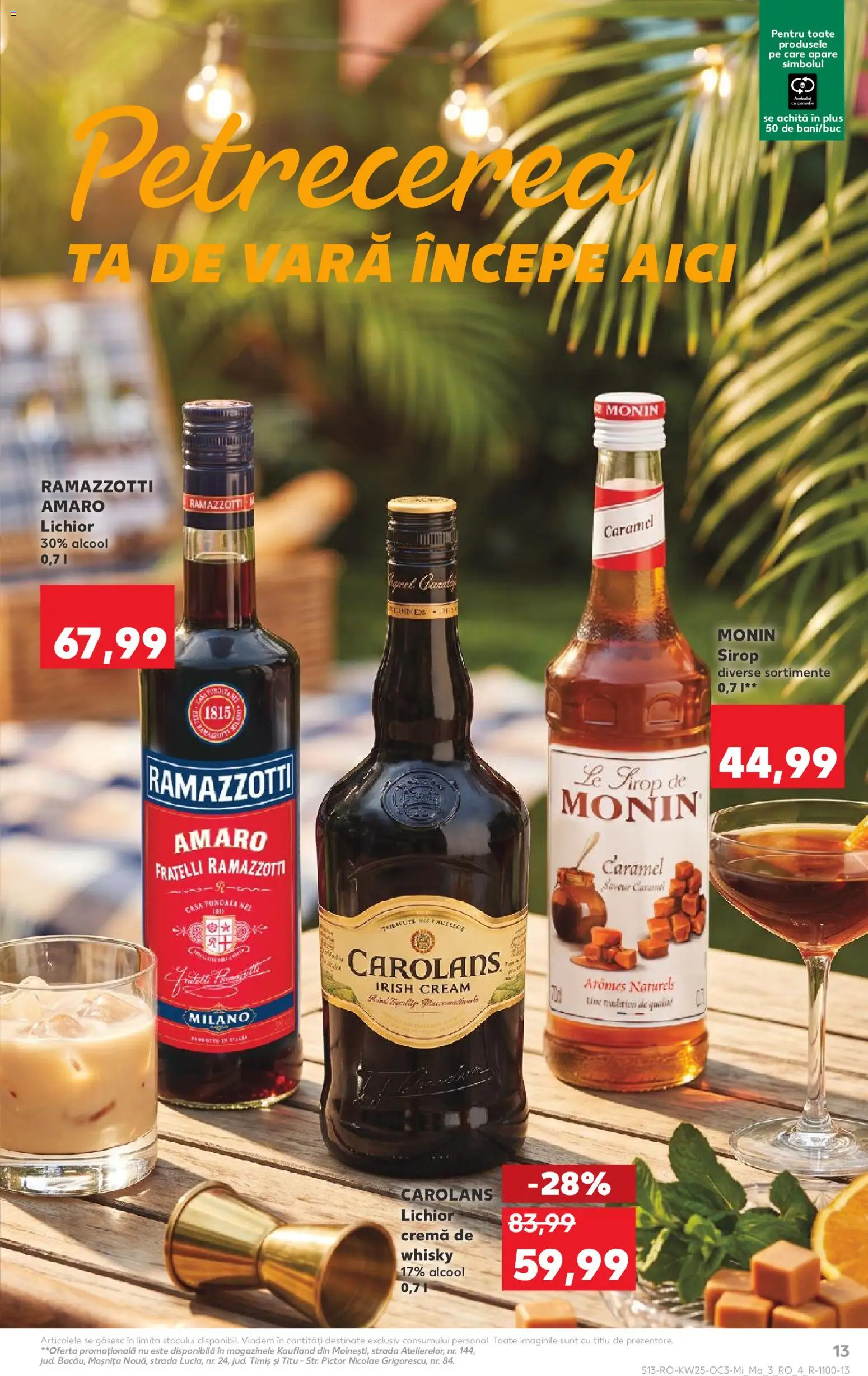 Noul catalog Kaufland – valabil de la 17.06.2026 | Pagină: 13 | Produse: Lunettes pour le ski, Lichior, Cremă, Sirop