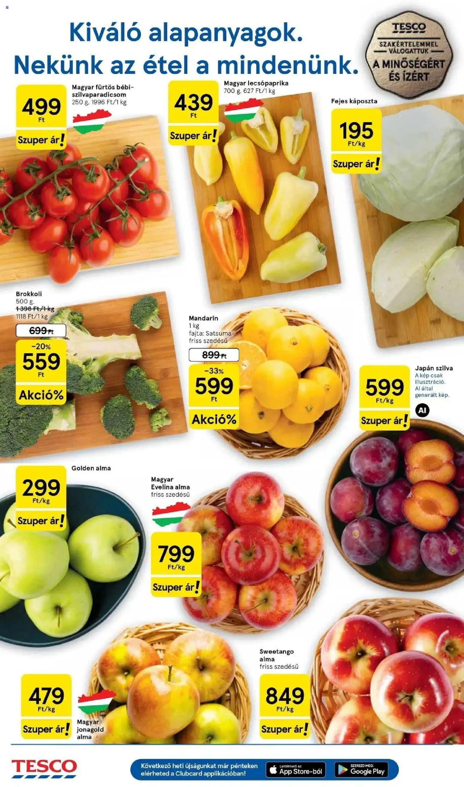 Tesco akciós ujság - amely érvényes a következő dátumtól: 2026.10.01. | Oldal: 2 | Termékek: Káposzta, Fejes káposzta, Szilva, Brokkoli