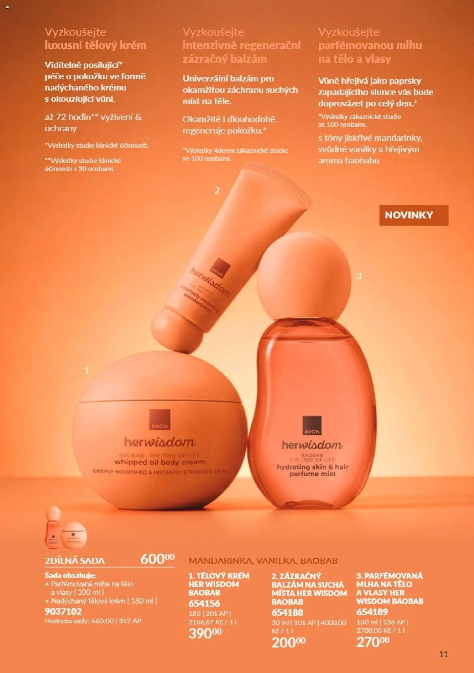 Avon Katalog 10/2026 od 01.10.2026 | Strana: 11 | Produkty: Tělový krém, Krém, Body