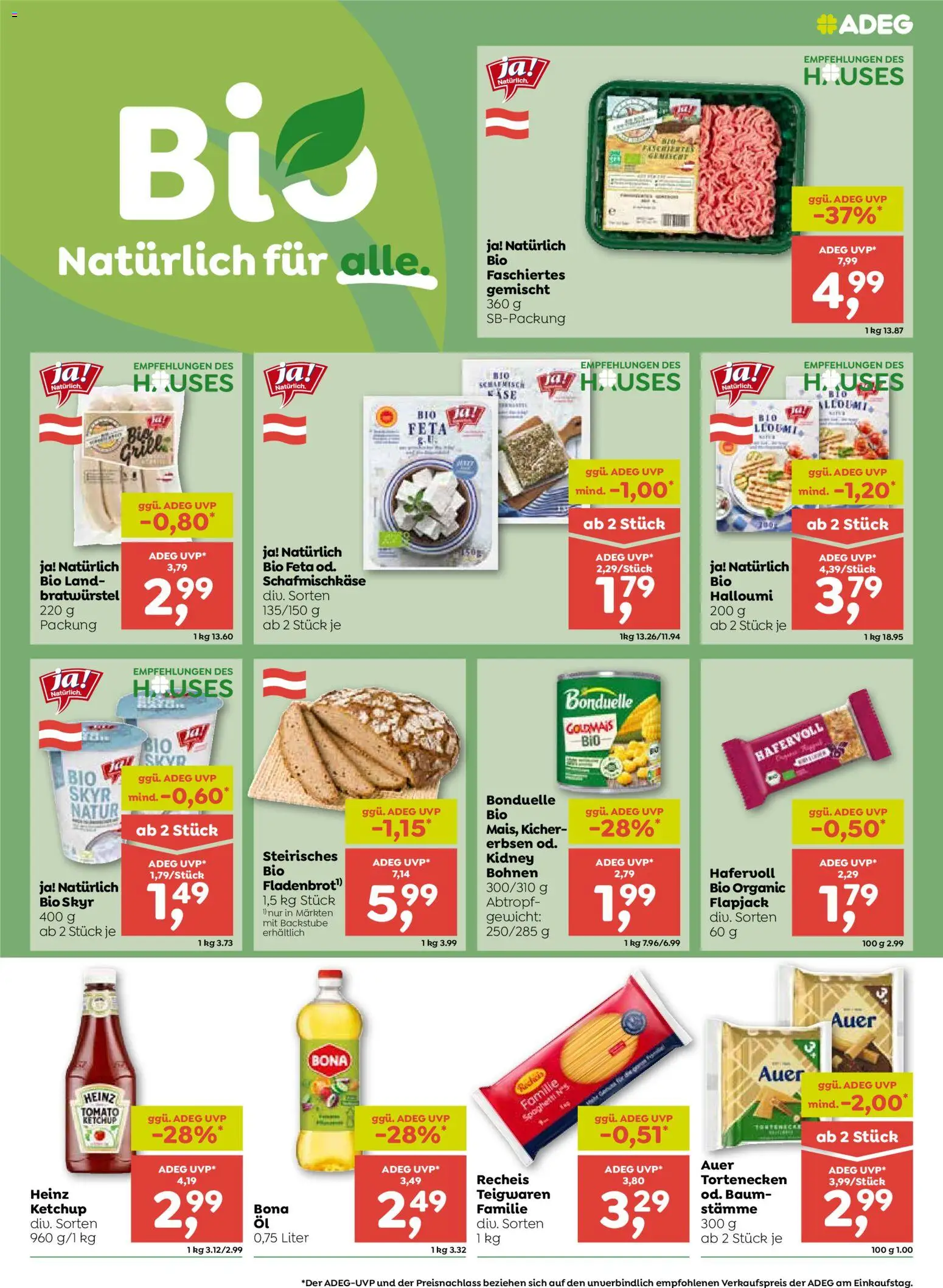 ADEG Flugblatt gültig ab 23.07.2026 | Seite: 5 | Produkte: Ketchup, Erbsen, Käse, Spaghetti