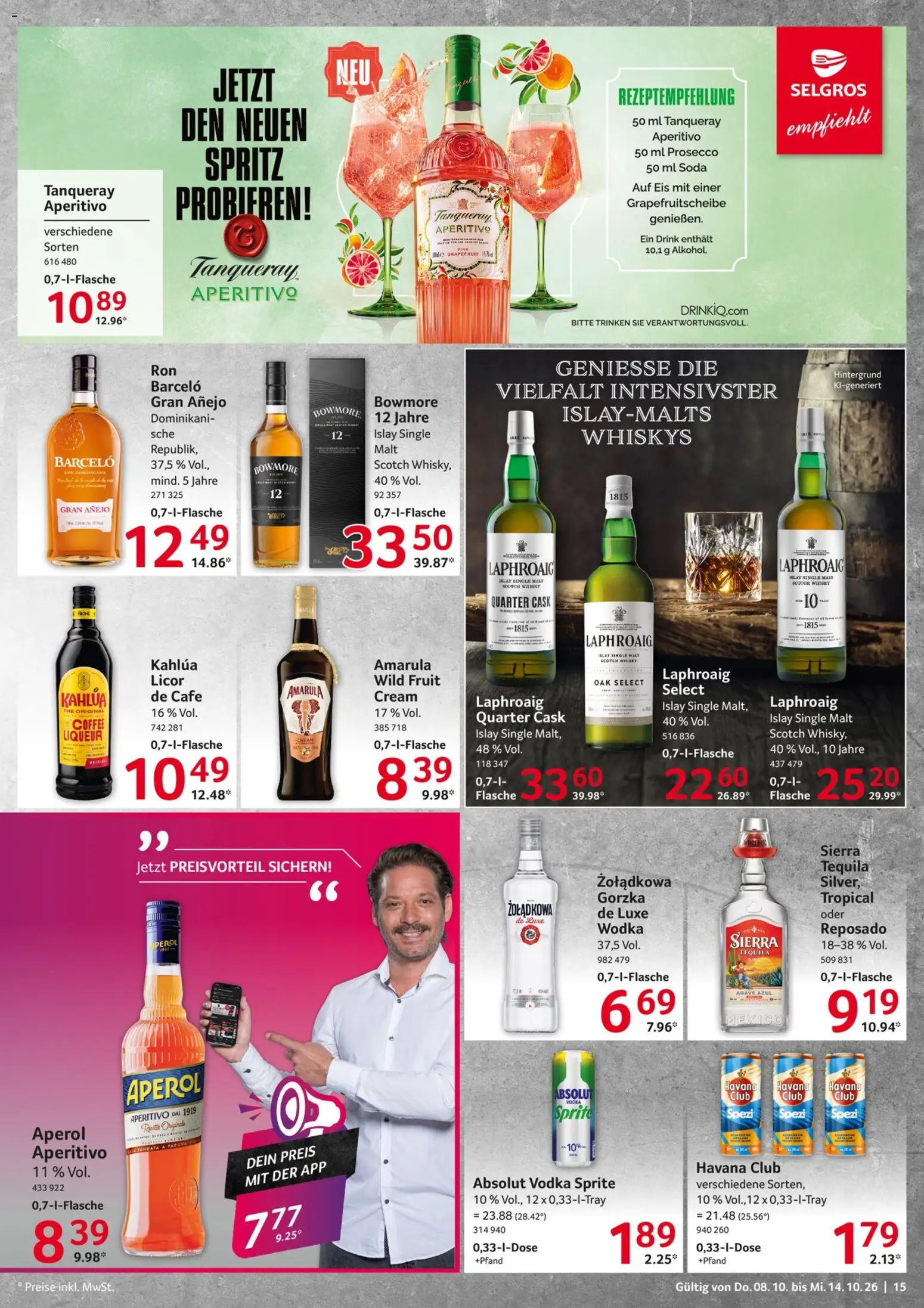 Selgros Prospekt – gültig ab 08.10.2026 | Seite: 15 | Produkte: Grapefruit, Prosecco, Wodka, Eis