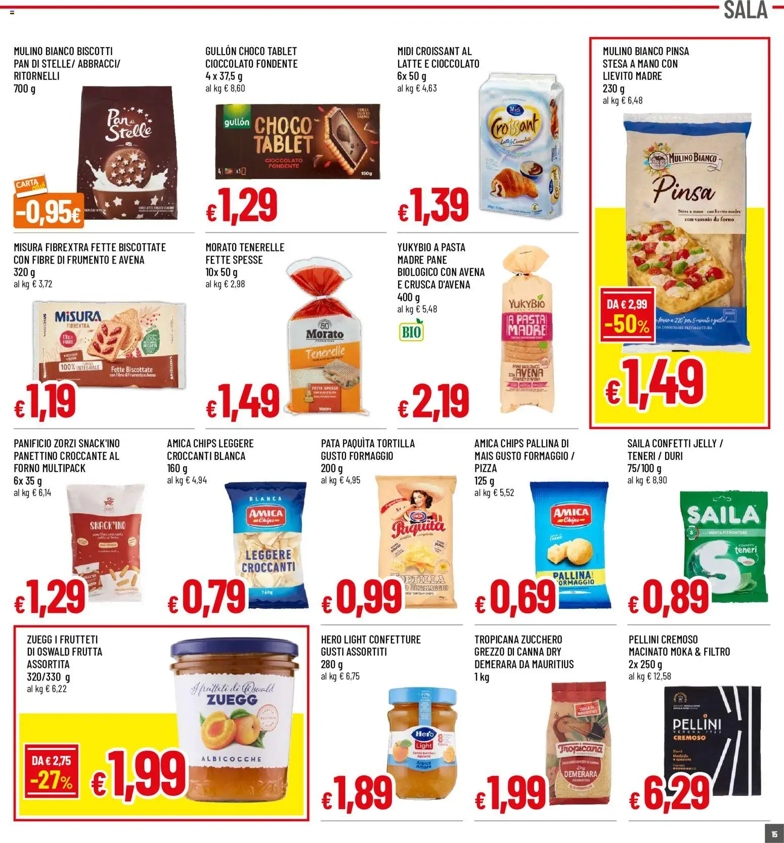 Volantino Famila del 20/08/2026 | Pagina: 15 | Prodotti: Pane, Pasta, Forno, Lievito
