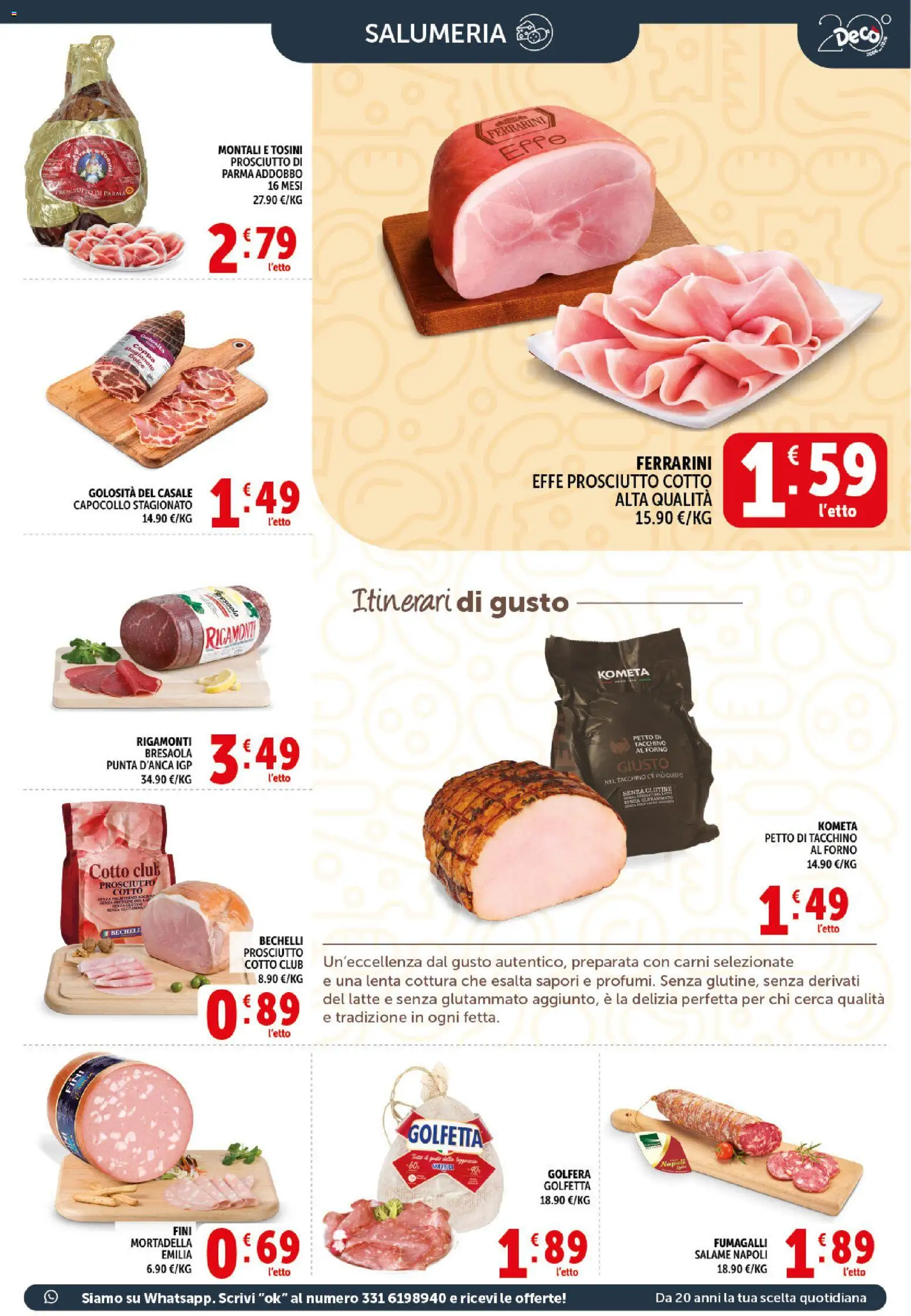 Volantino Decò del 21/08/2026 | Pagina: 3 | Prodotti: Salame, Bresaola, Prosciutto, Forno