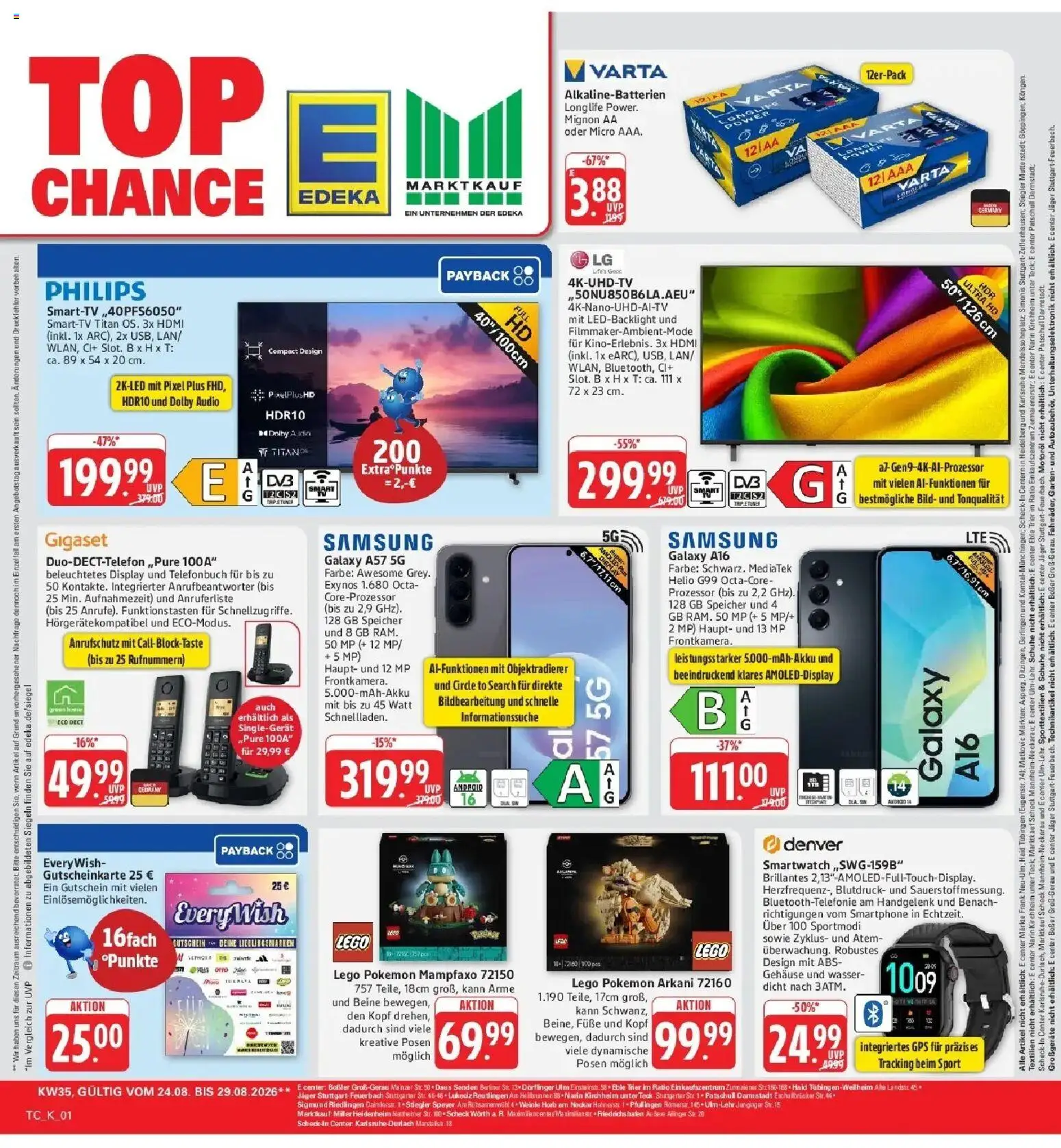 Marktkauf Prospekt Wörth Am Rhein (ab 24.08.2026) » Angebote online | Seite: 66 | Produkte: Philips, Smartwatch, Samsung, Audio