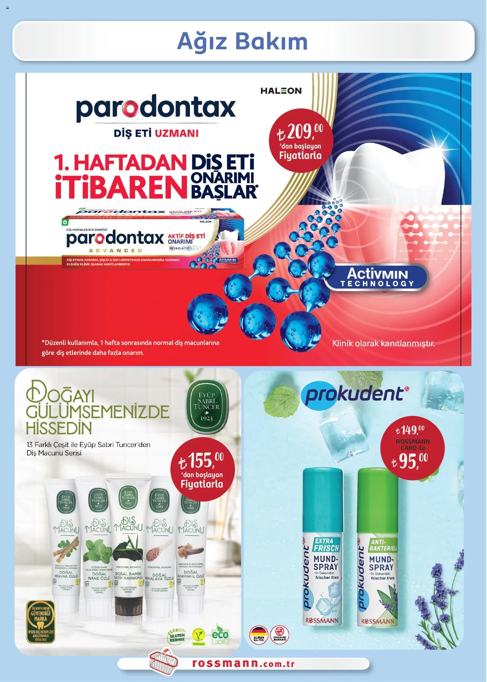 Rossmann - Temmuz Kişisel Bakım Kataloğu - 01 Temmuz 2026 tarihinden itibaren geçerlidir | Sayfa: 16 | Ürünler: Diş macunu, Şeker, Karanfil, Nane