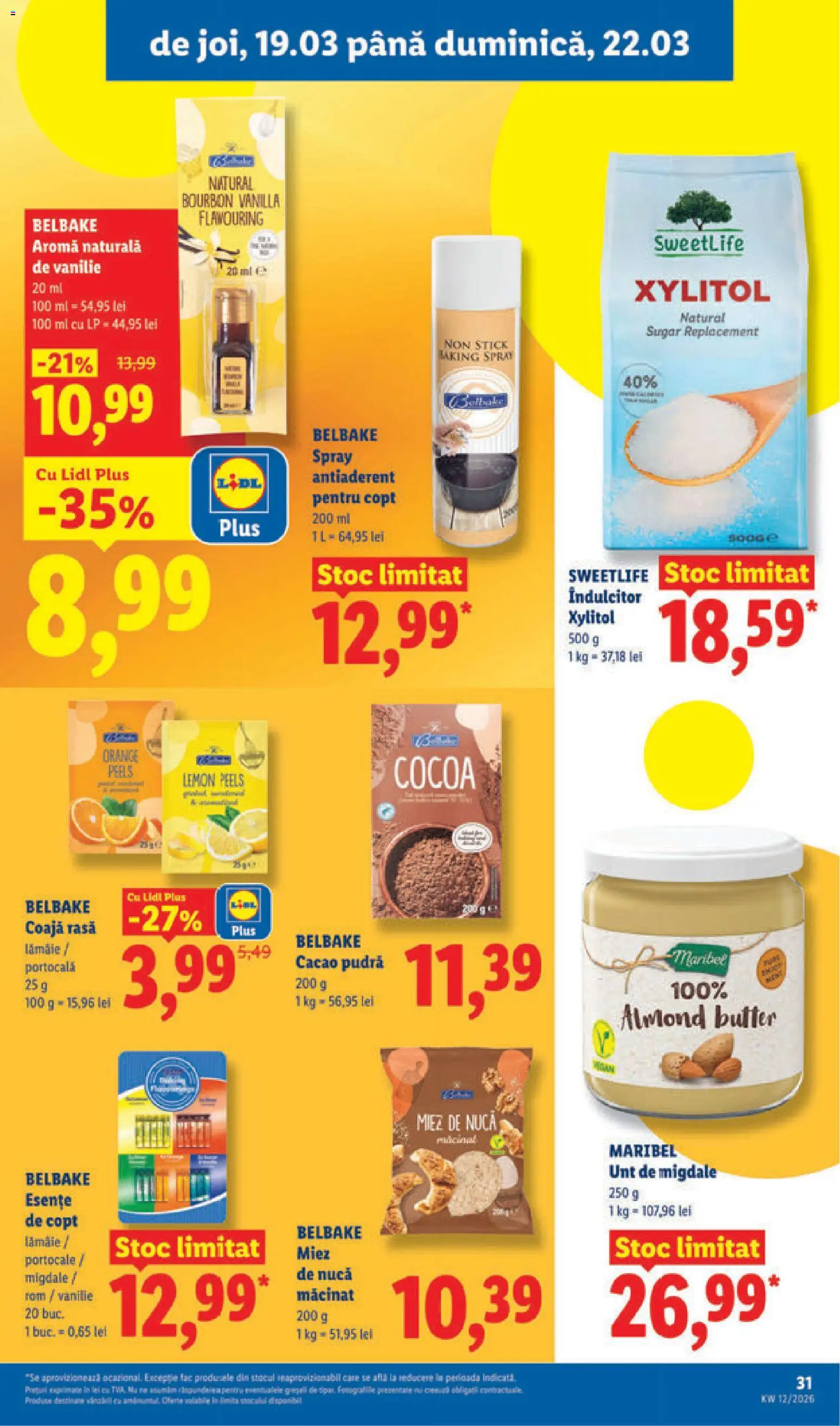 Noul catalog Lidl – valabil de la 16.03.2026 | Pagină: 31 | Produse: Pudră, Portocale, Rom, Cacao