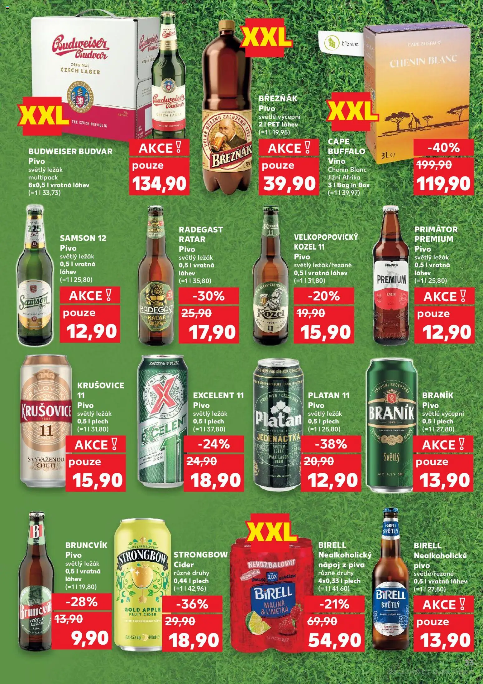 Kaufland leták - Plzeň Bory od 08.07.2026 | Strana: 33 | Produkty: Pivo, Cider, Strongbow, Velkopopovický Kozel 11