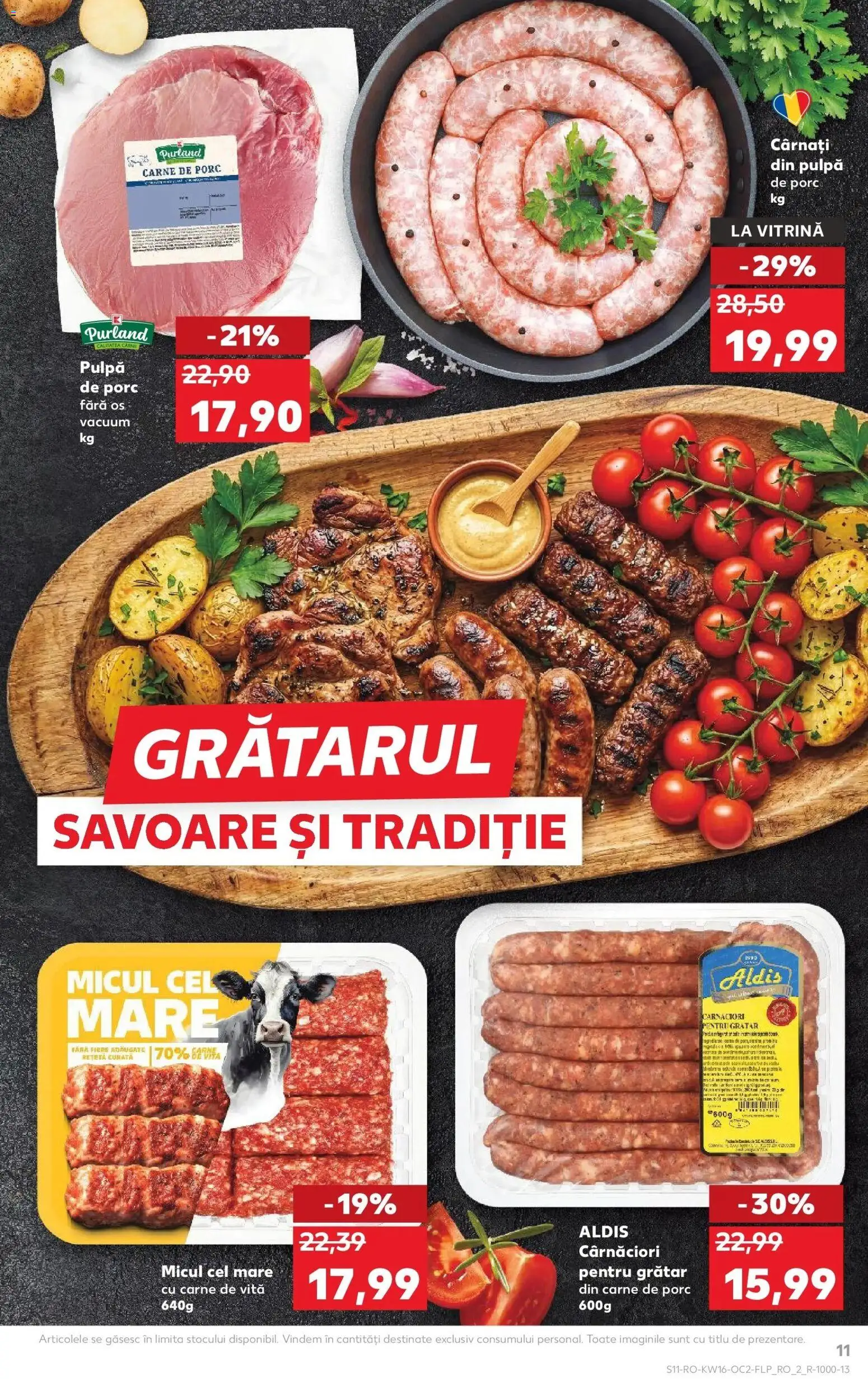 Noul catalog Kaufland – valabil de la 15.04.2026 | Pagină: 11 | Produse: Grătar, Vitrină, Carne De Porc, Cârnați