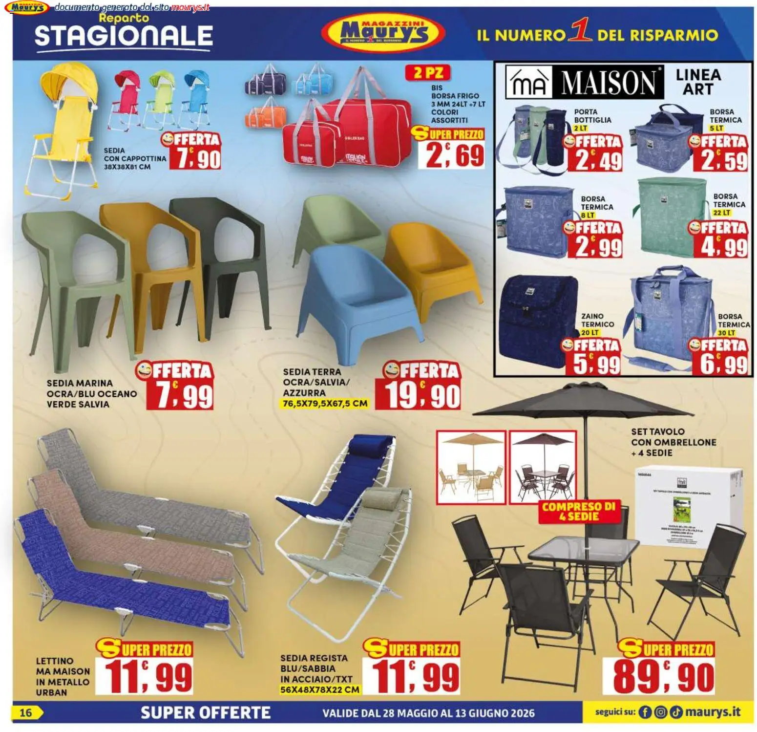 Volantino Maury's del 28.05.2026 | Pagina: 16