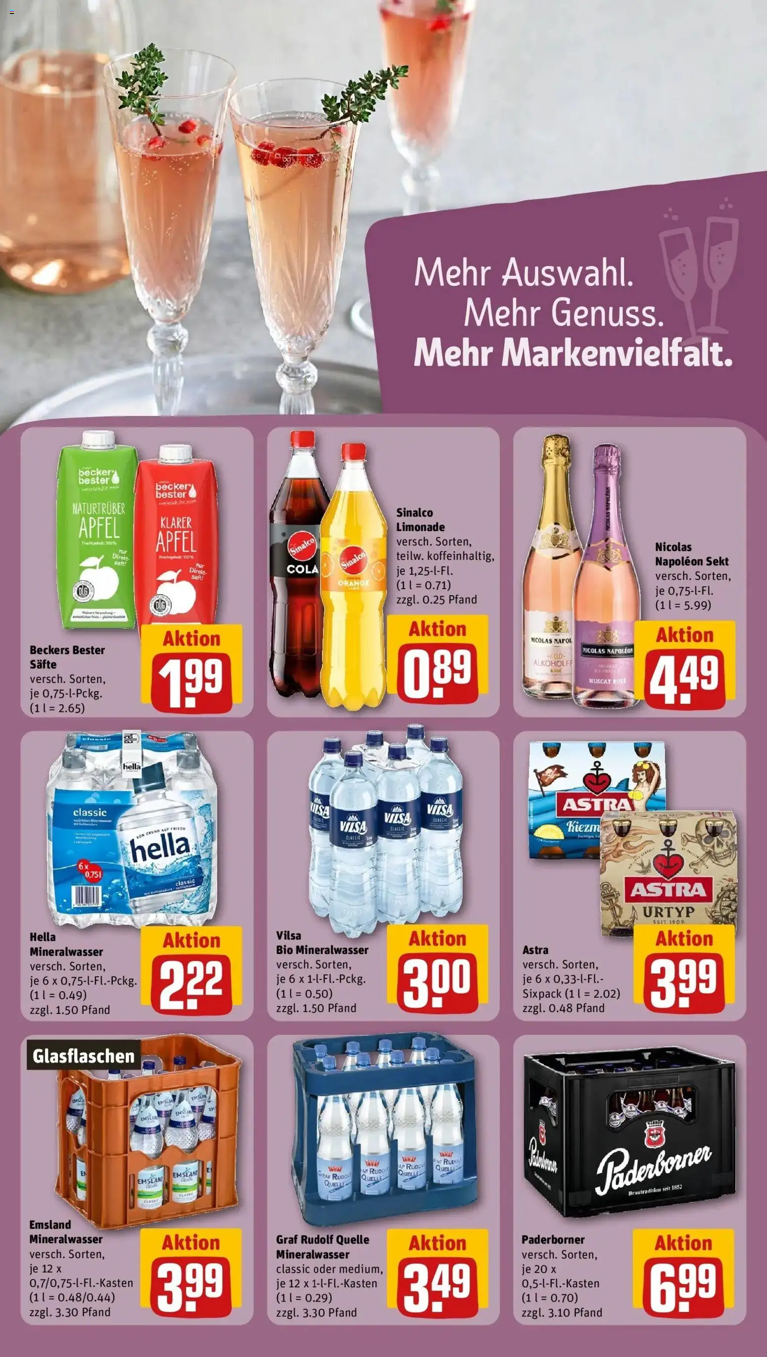 Rewe Prospekt Lingen	 – gültig ab 10.05.2026 | Seite: 19 | Produkte: Sinalco, Äpfel, Mineralwasser, Hella