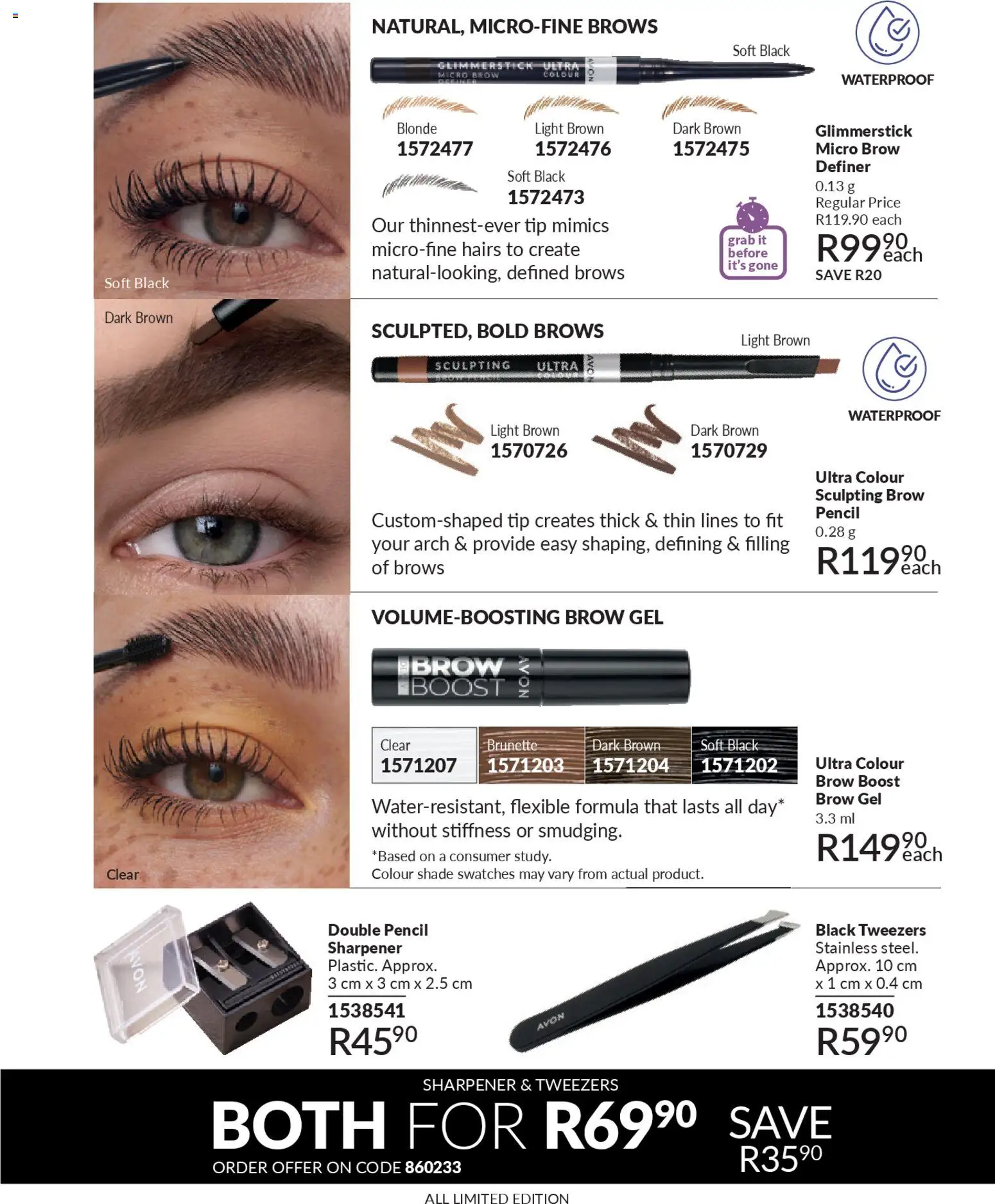 New Avon catalogue – valid from 01.04.2026 | Page: 83 | Products: Pencil, Arch, Pencil sharpener, Light