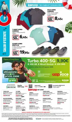 Anteprima del volantino Ipercoop volantino Saldi D'Estate Lombardia valido a partire dal 04/07/2026 | Pagina: 12 | Prodotti: Crema, Tè, Scarpe, Grappa