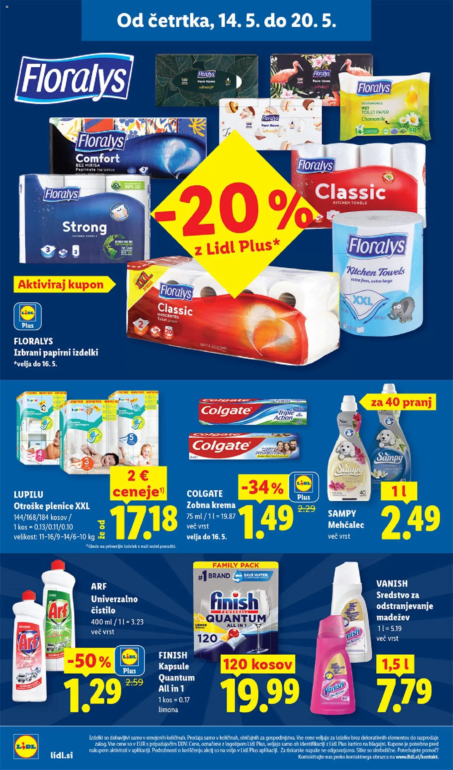 Novi Lidl katalog ponudbe – veljaven od 14.05.2026 | Stran: 30 | Izdelki: Plenice, Mehčalec, Kos, Limona