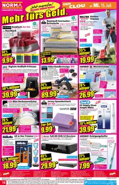 Norma Flugblatt ab 13.07.2026 gültig | Seite: 16 | Produkte: Chili, Mikrowelle, Ventilator, Dusche