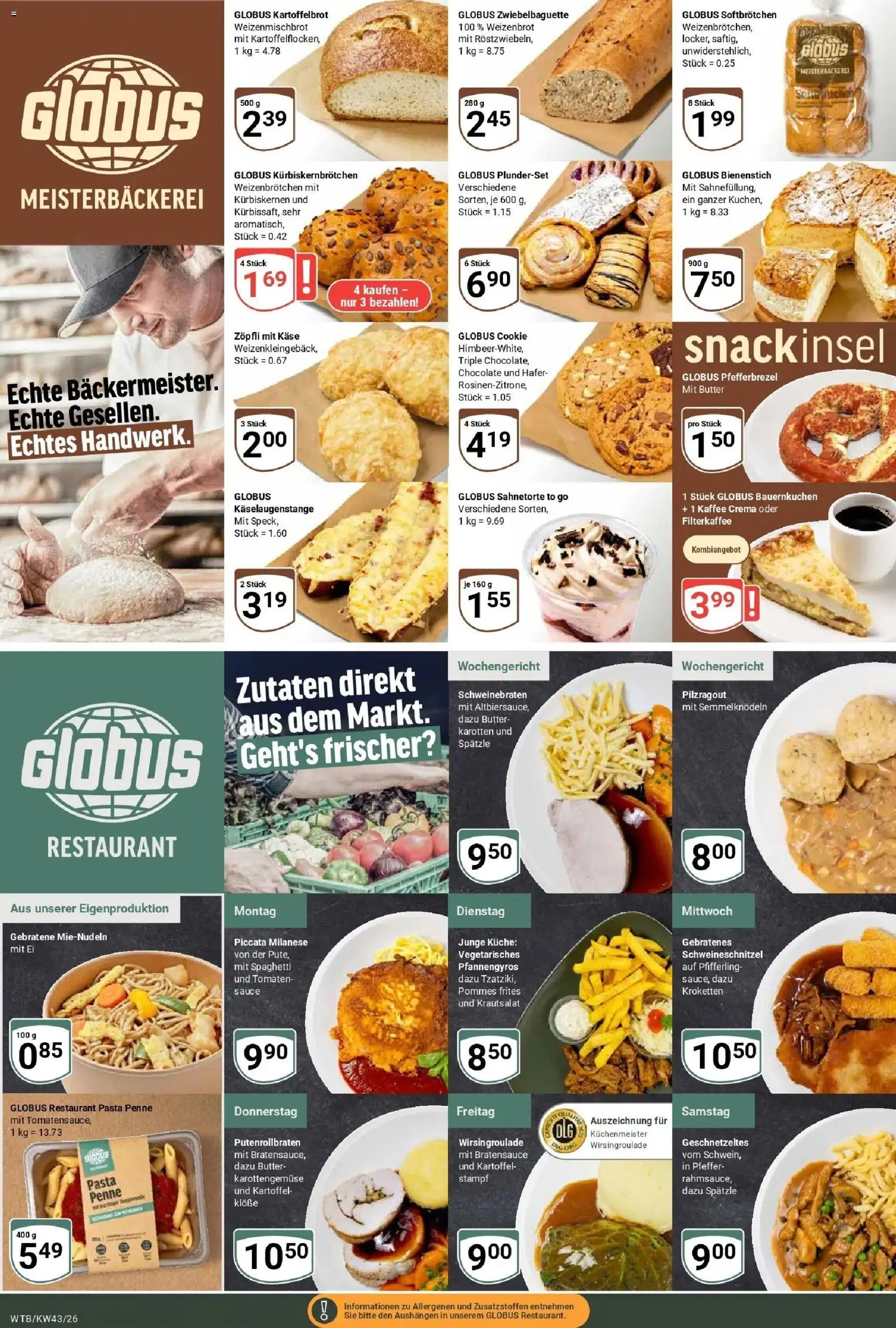 Globus Prospekt Wächtersbach (ab 19.10.2026) » Angebote online | Seite: 8 | Produkte: Käse, Pommes, Küche, Pasta