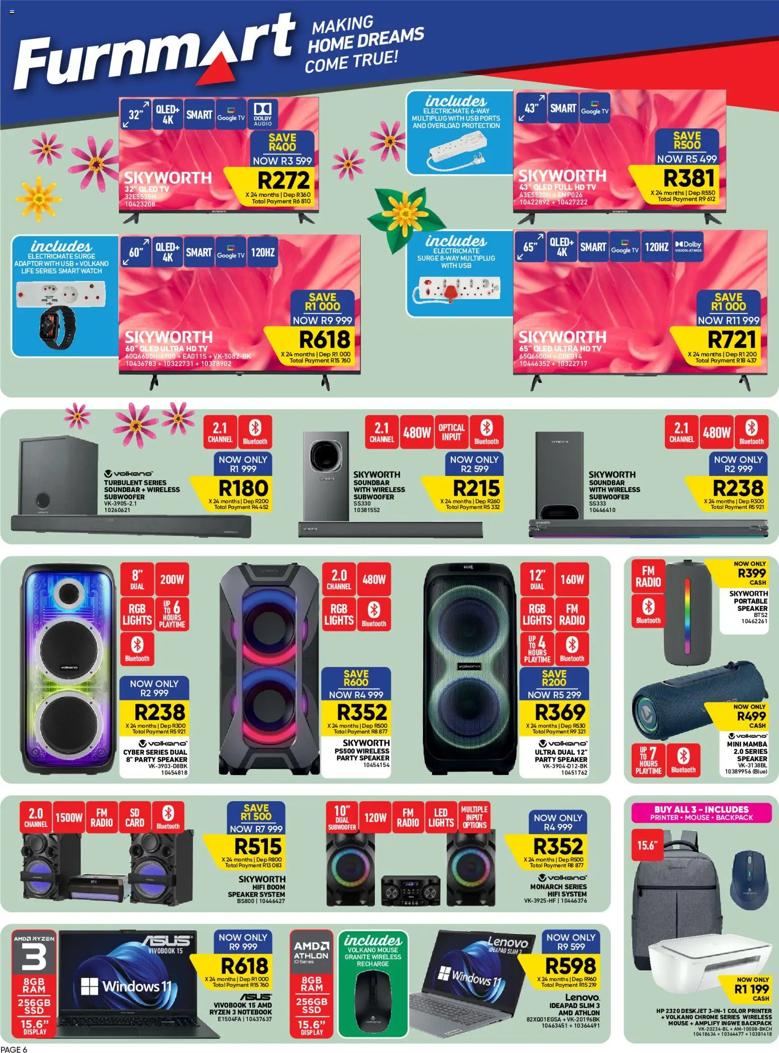 New Furnmart catalogue – valid from 14/09/2026 | Page: 6 | Products: Printer, Mouse, USB, TV