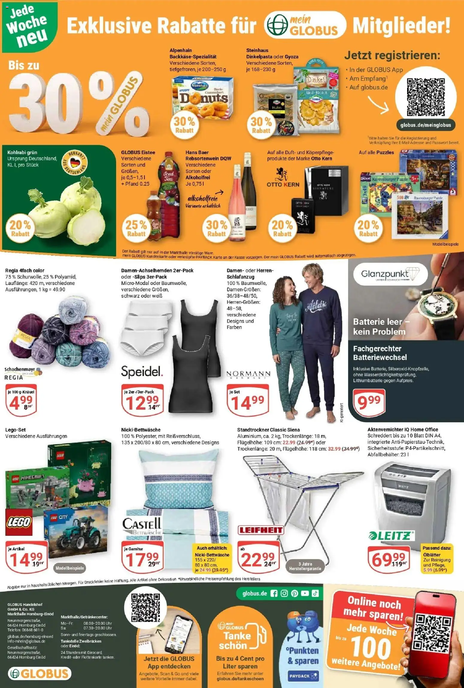 Globus Prospekt Homburg-Einöd (ab 14.09.2026) » Angebote online | Seite: 30 | Produkte: Aktenvernichter, Duft, Telefon, Uhr