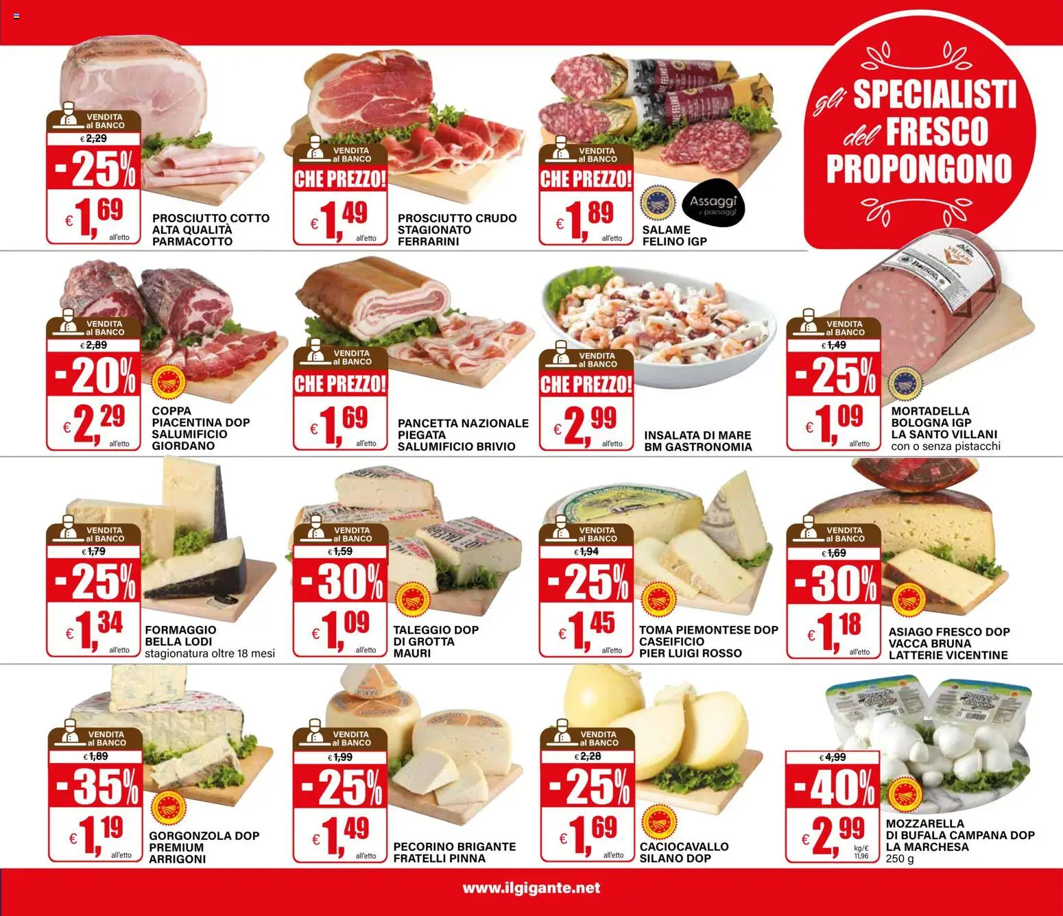 Volantino Il Gigante del 21/09/2026 | Pagina: 11 | Prodotti: Pancetta, Mortadella, Pistacchi, Gorgonzola