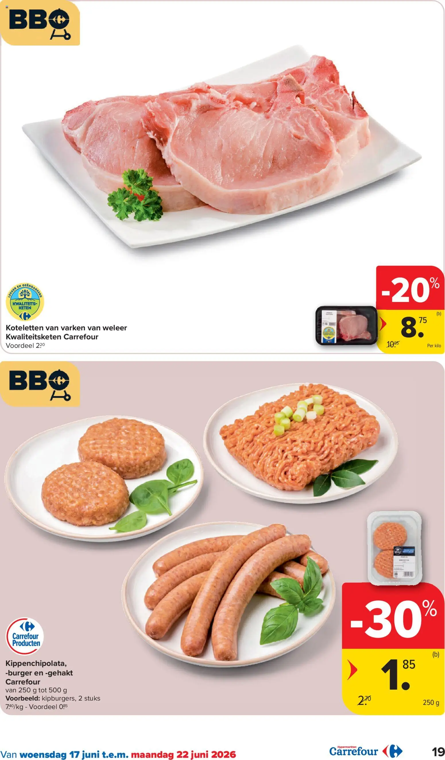 {H1} | Pagina: 19 | Producten: Gehakt, Koteletten