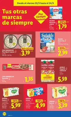 Vista previa CASA TARRADELLAS Pizza bipack 4 quesos, Pizza bipack 4 quesos, 2 x 210 g válido desde el 18.05.2026 | Página: 40