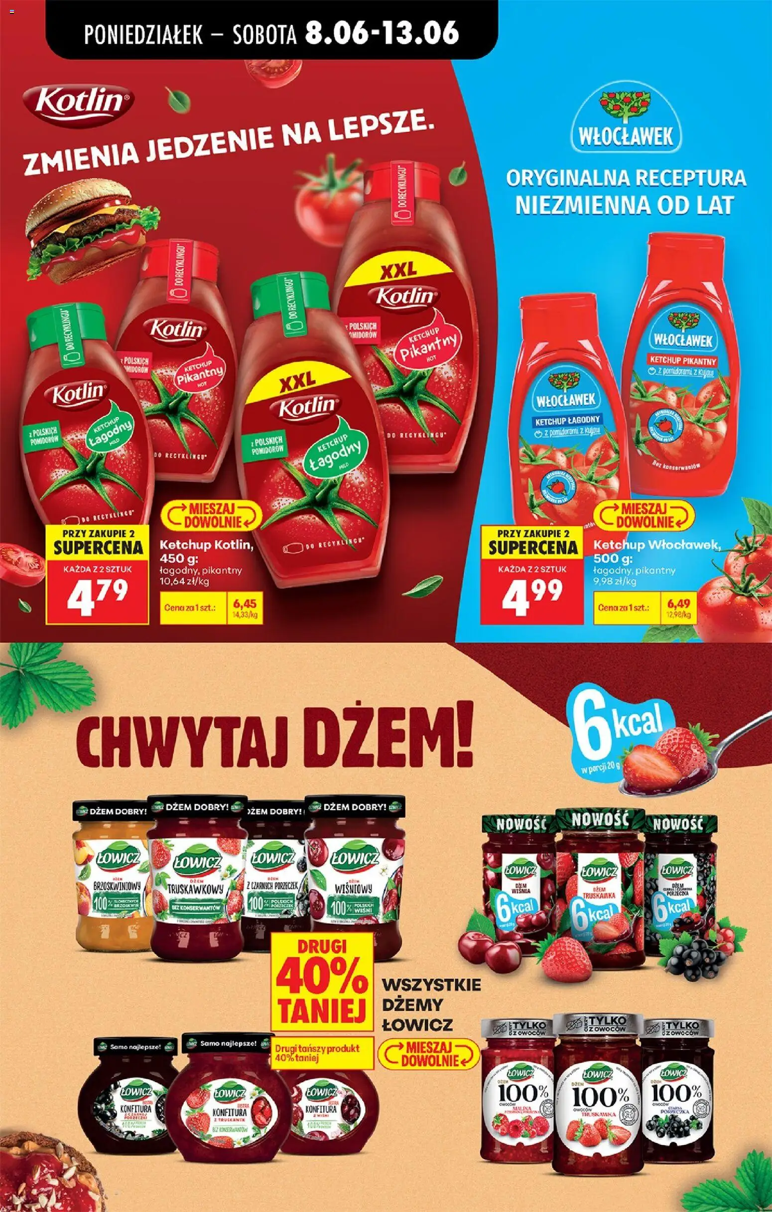 Biedronka gazetka od poniedziałku od 08.06.2026 | Strona: 86 | Produkty: Malina, Ketchup, Porzeczka, Dżem