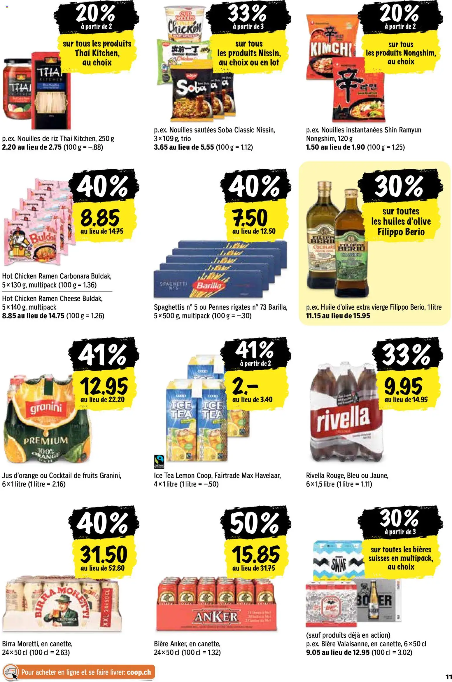 Coop aktionen FR – gültig ab 22.10.2026 | Seite: 11 | Produkte: Barilla, Pasta, Kimchi