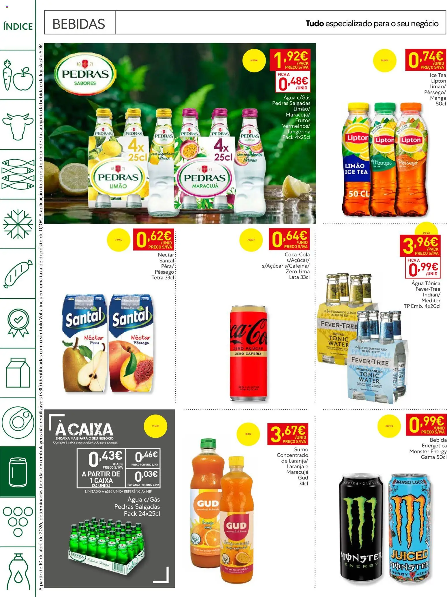 Recheio Horeca Madeira │ válido de 26.05.2026 | Página: 22 | Produtos: Agua, Caixa, Sumo, Bebida