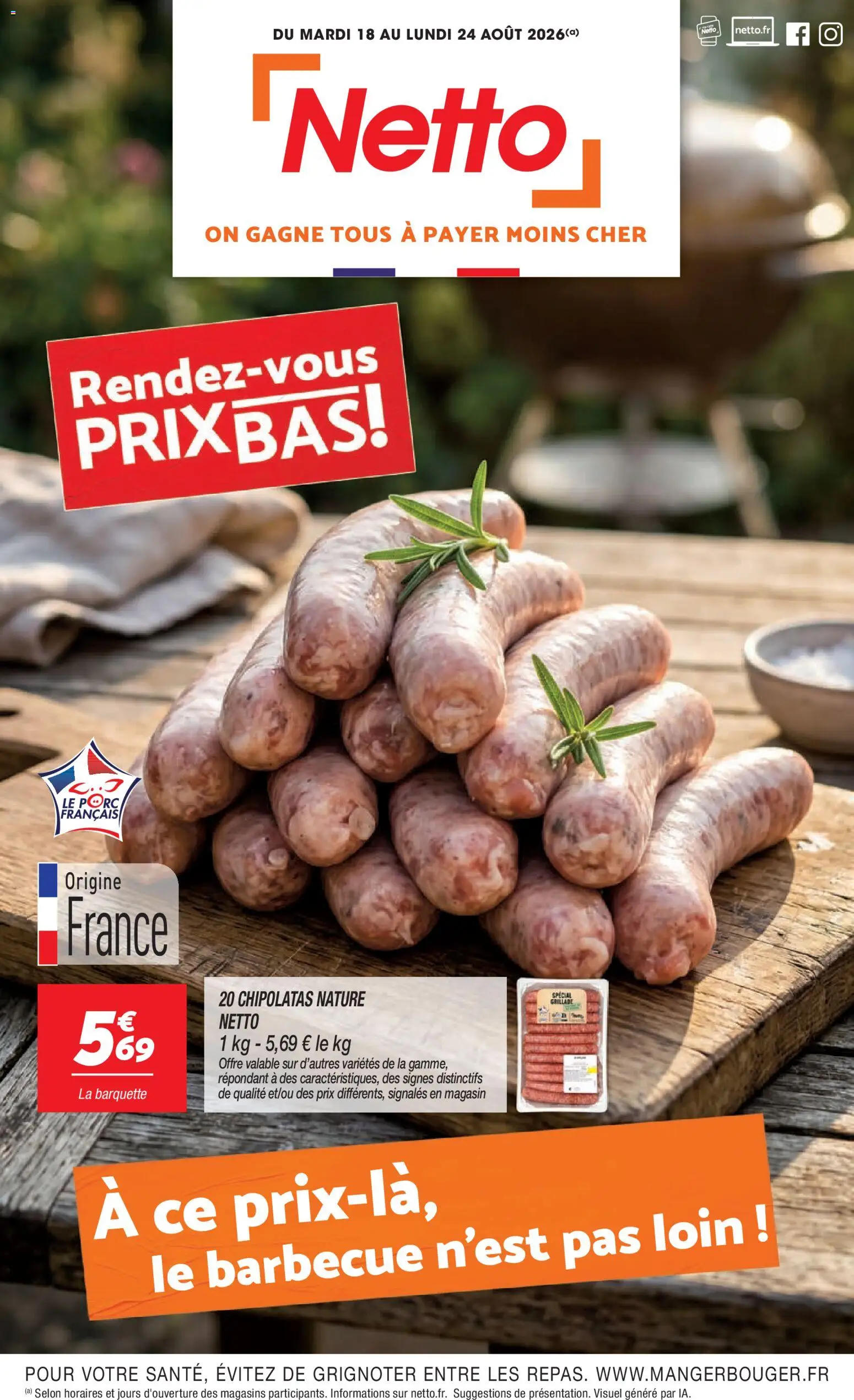 {H1} | Page: 1 | Produits: Barbecue, Chipolatas