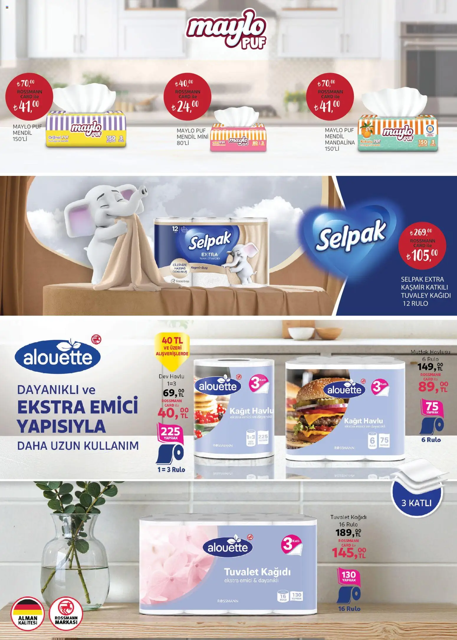 Rossmann - Mart Ev & Yaşam Kataloğu - 02.03.2026 tarihinden itibaren geçerlidir | Sayfa: 12 | Ürünler: Tuvalet, Mendil, Mandalina, Kağıt havlu