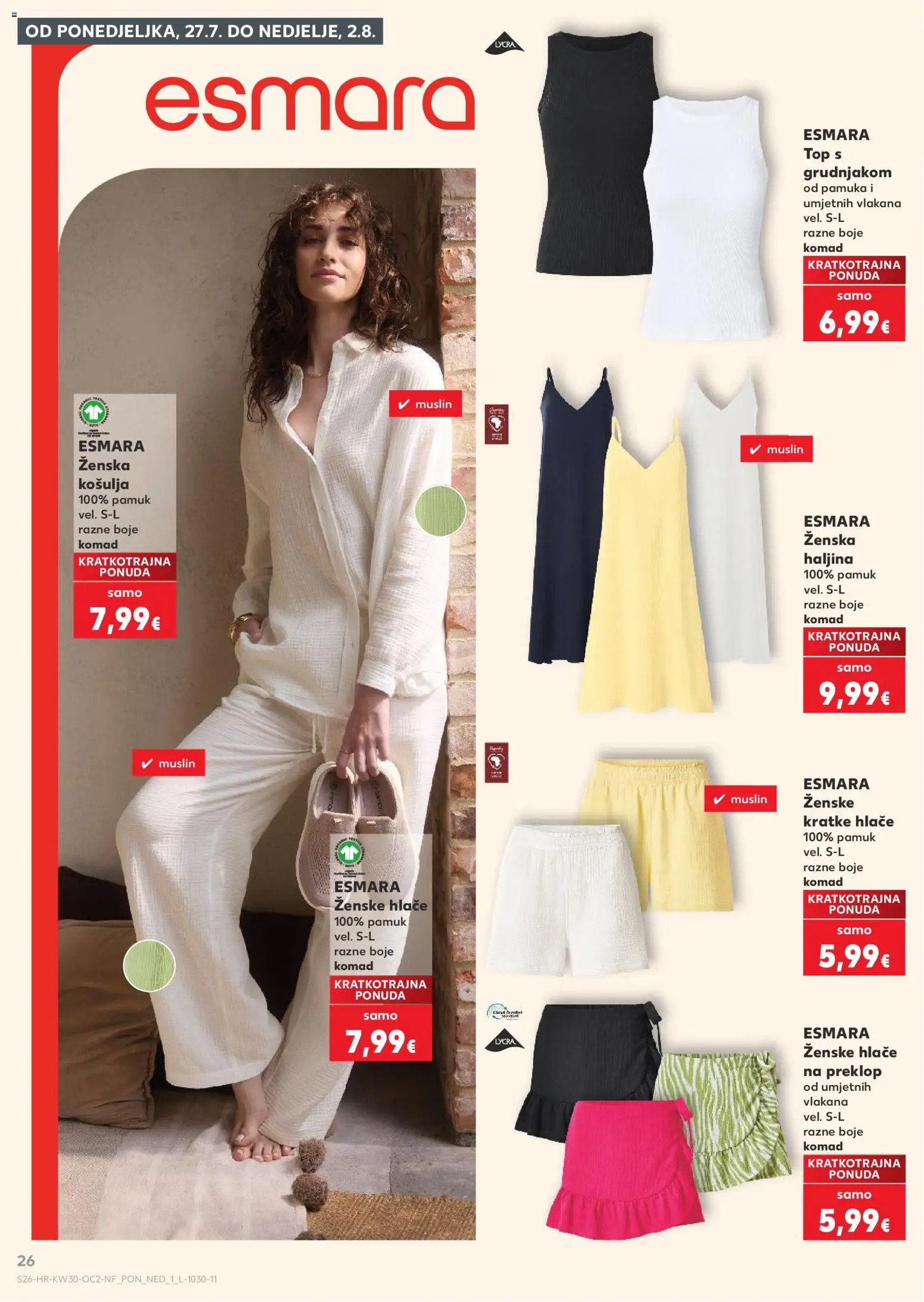 Kaufland katalog | vrijedi od 22.07.2026 | Stranica: 26 | Proizvodi: Košulja, Hlače, Kratke hlače, Haljina