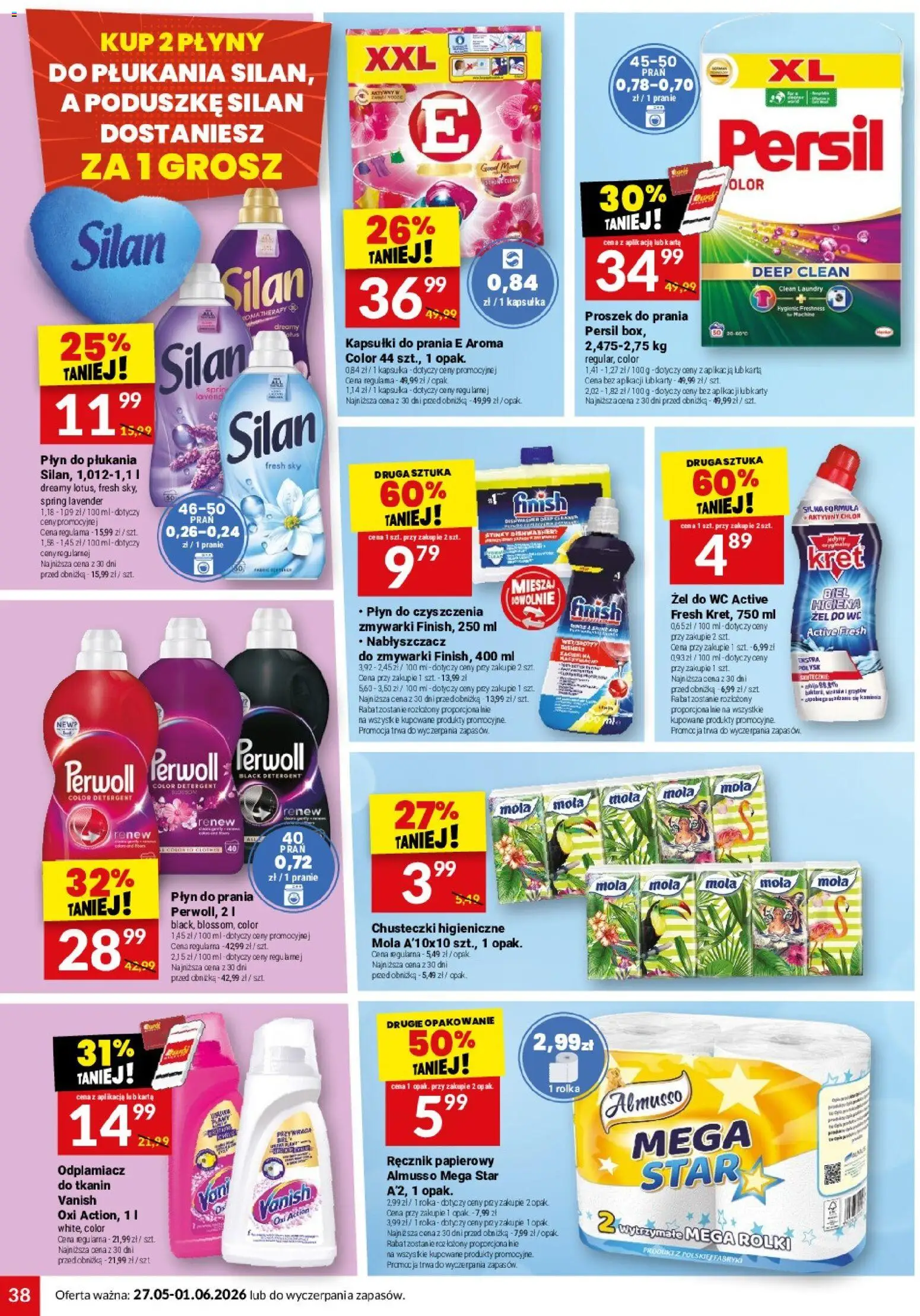 Twój Market gazetka od 27.05.2026 | Strona: 38 | Produkty: Rolki, Róż, Odplamiacz, Detergent