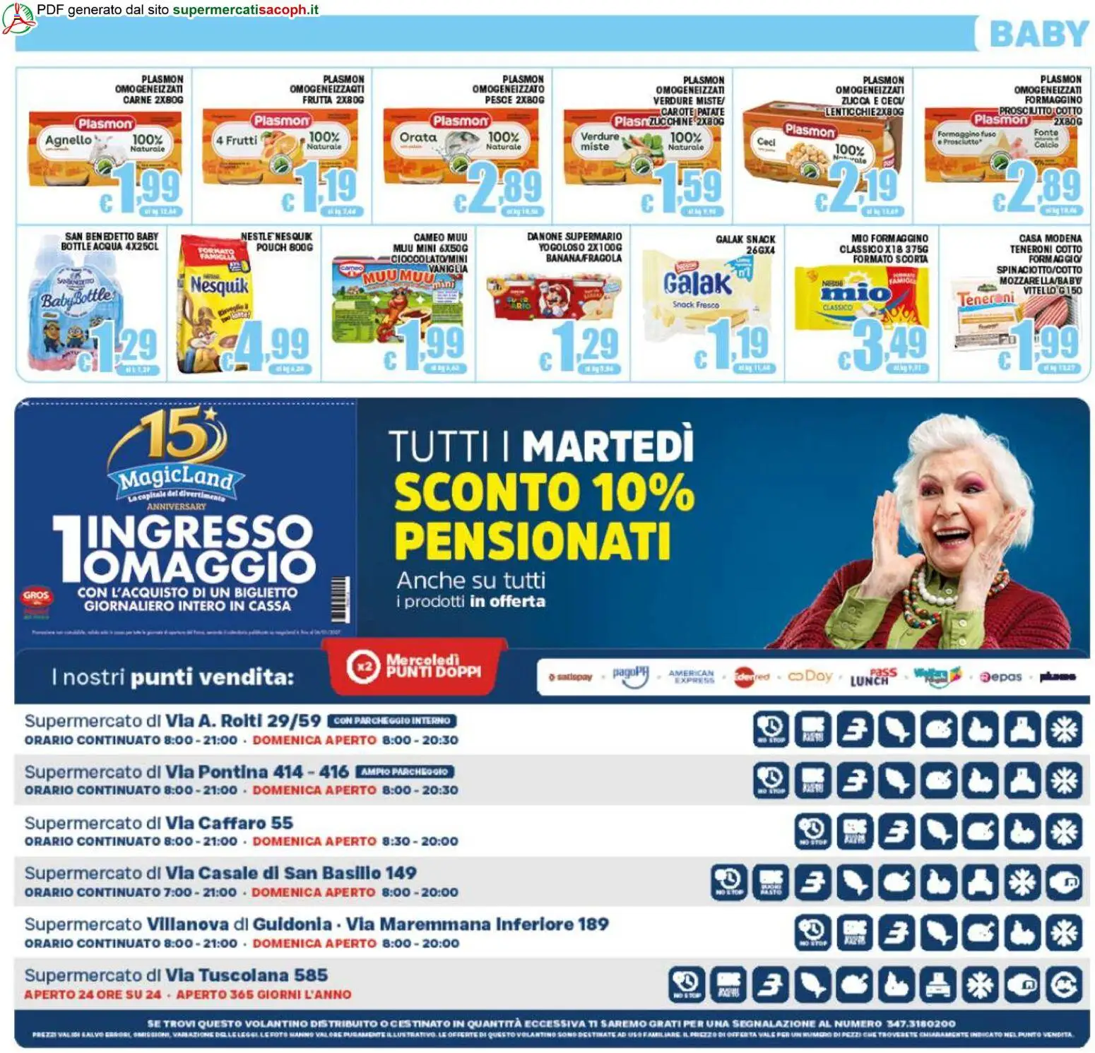 Volantino Sacoph del 10.06.2026 | Pagina: 20 | Prodotti: Prosciutto Cotto, Pesce, Orata, Carote