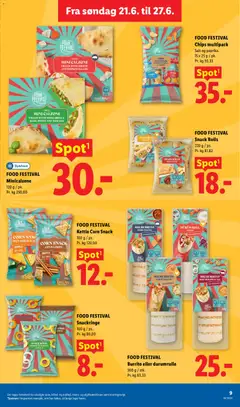 Lidl - Tilbudsavis gyldig fra 21.06.2026 | Side: 9 | Produkter: Salami, Pizza, Chips, Pesto
