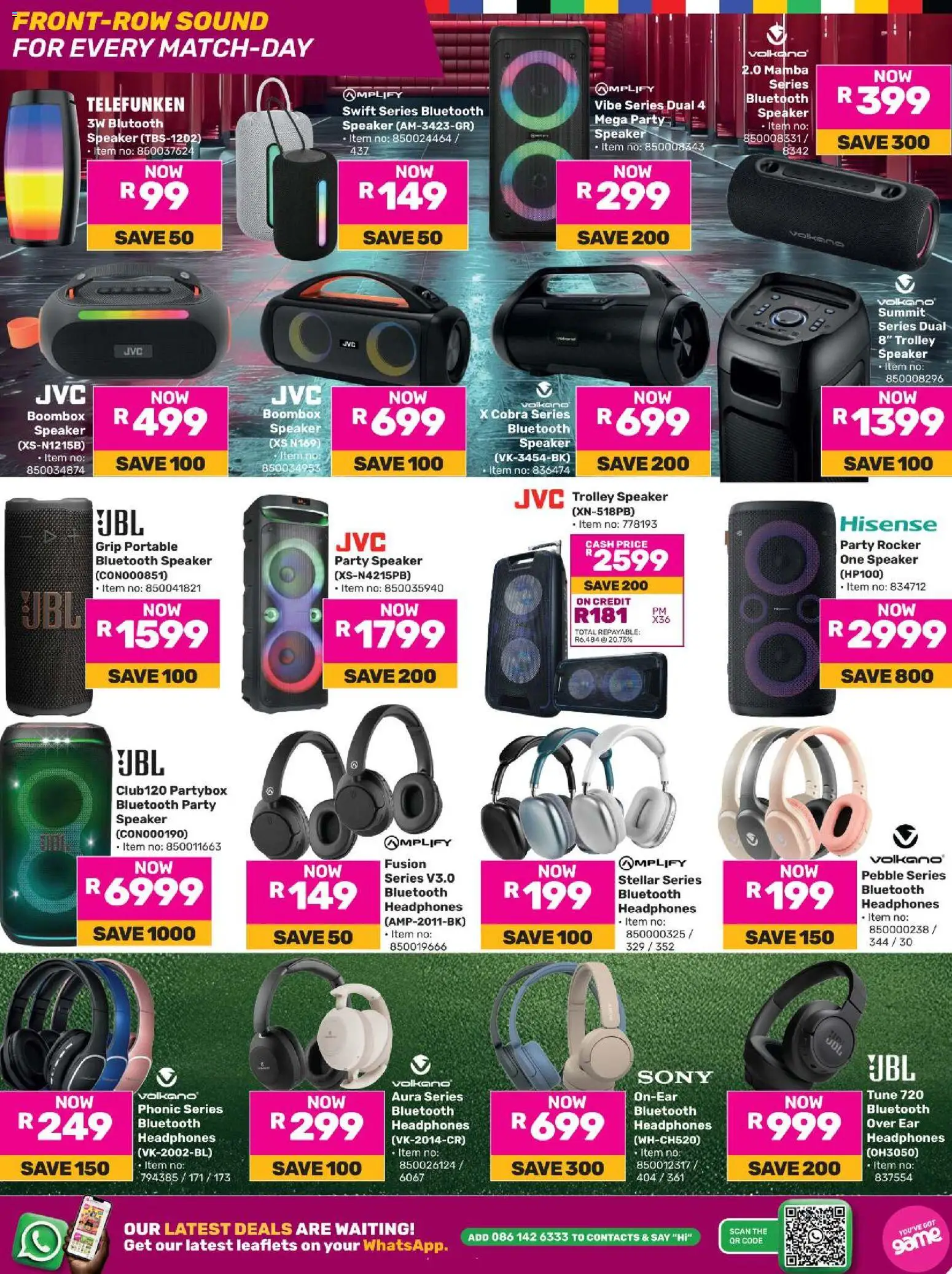 New Game catalogue – valid from 25.05.2026 | Page: 7 | Products: Headphones, Speaker