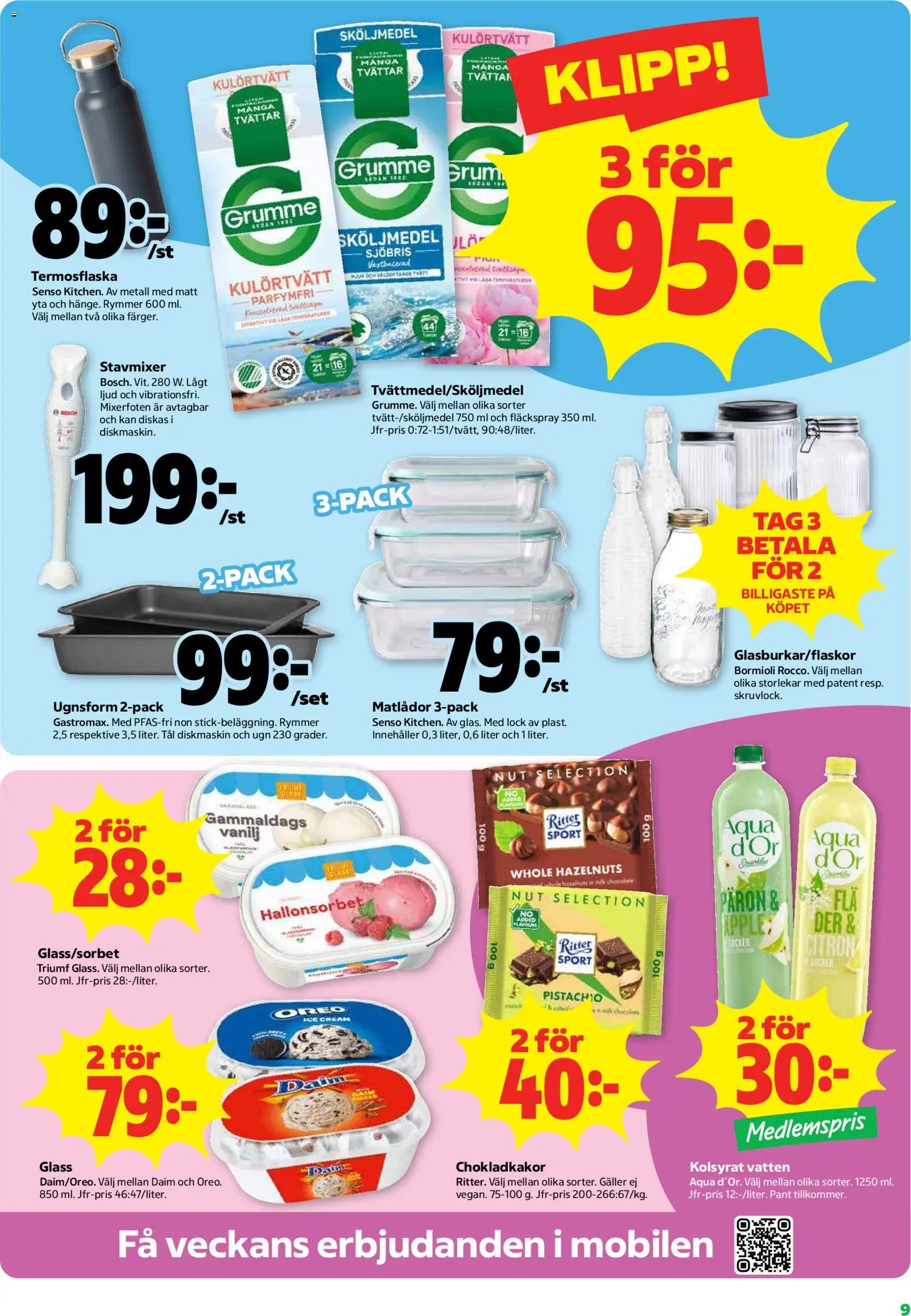 Coop Forum reklamblad aktuell från 07/09/2026 | Sida: 9 | Produkter: Lock, Chokladkakor, Glass, Ugn