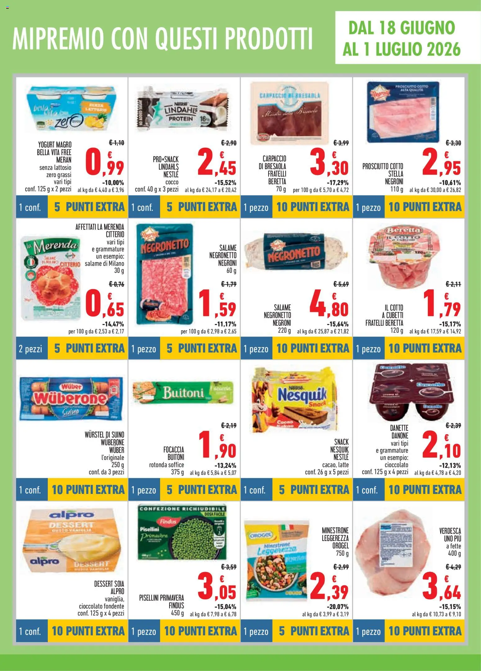 Volantino Conad del 18.06.2026 | Pagina: 5 | Prodotti: Yogurt, Cioccolato, Focaccia, Prosciutto